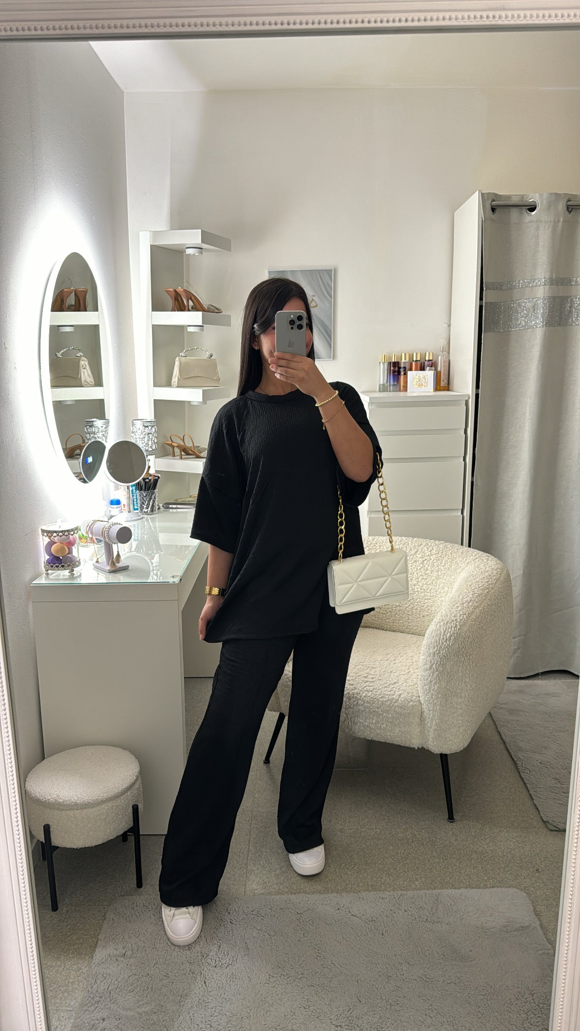 Ensemble tee shirt décontracté noir