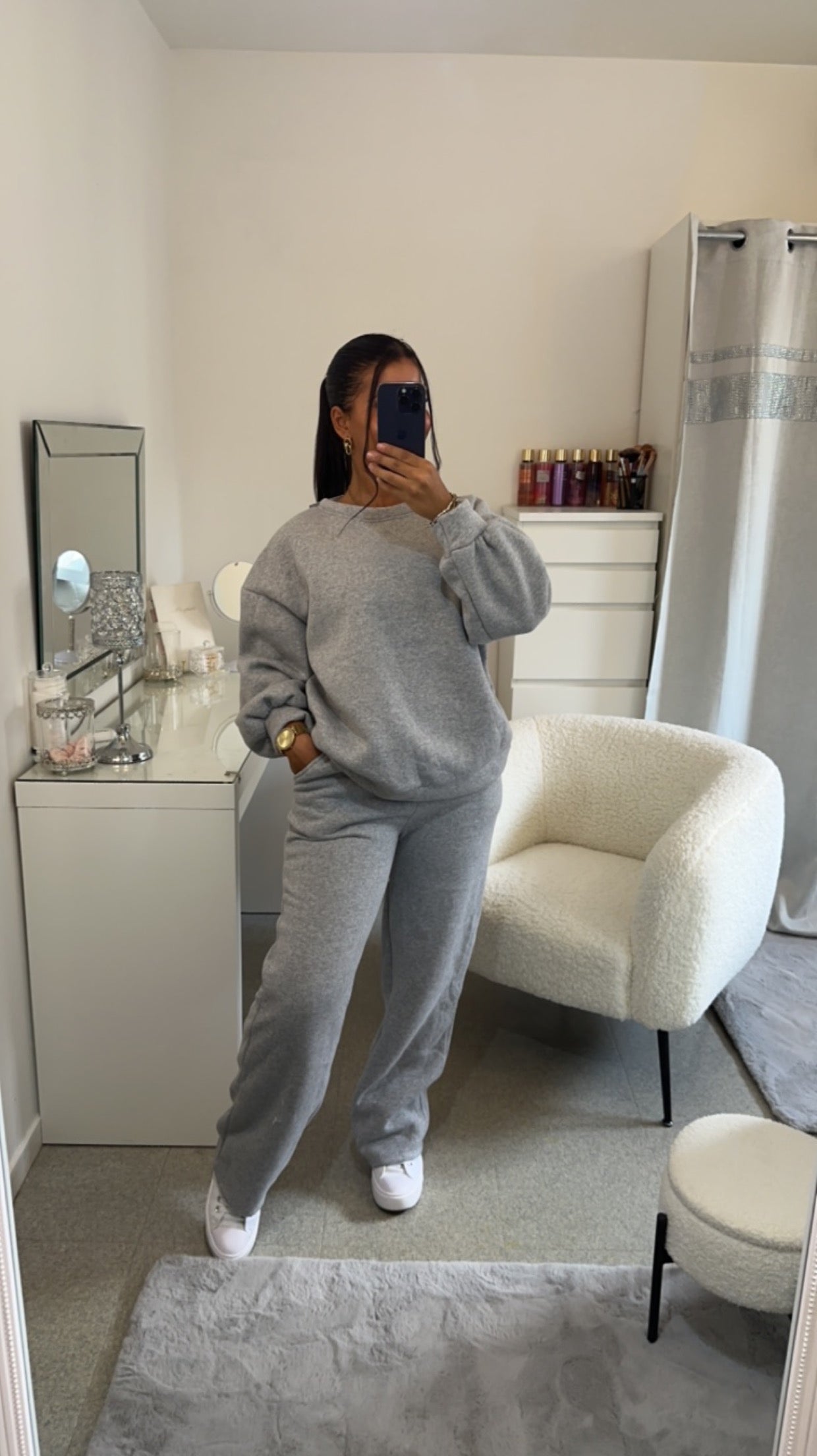 Ensemble jogging oversize gris