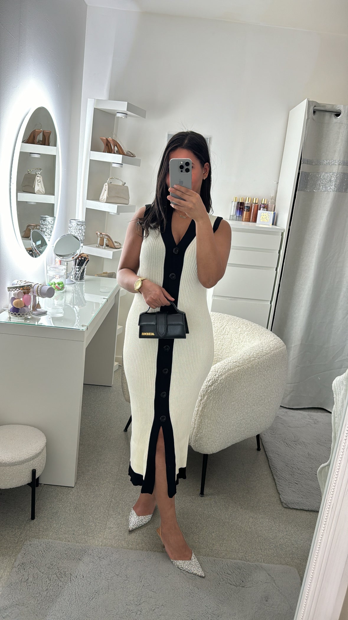 Robe sans manche blanc