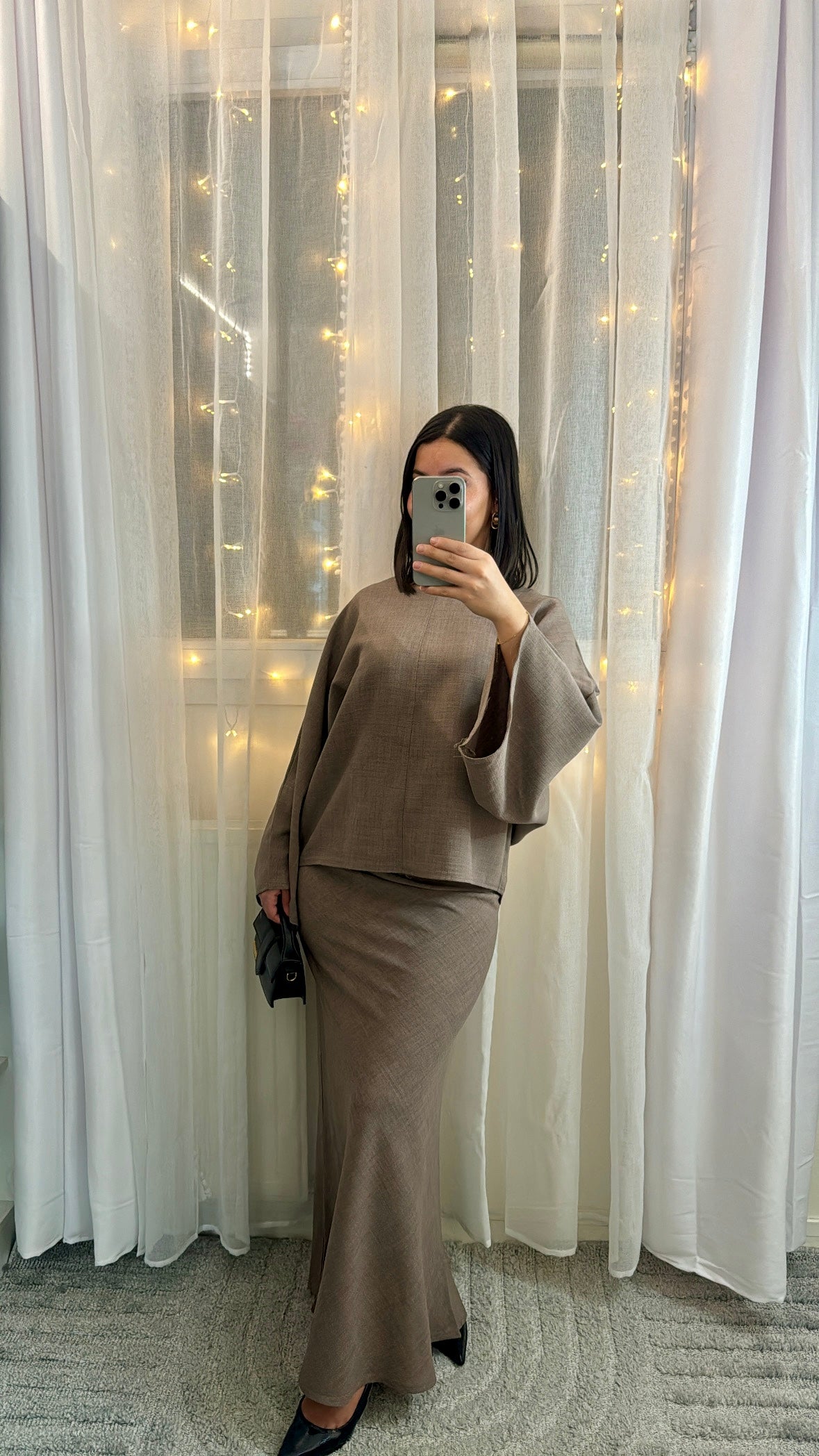 Ensemble Noura marron