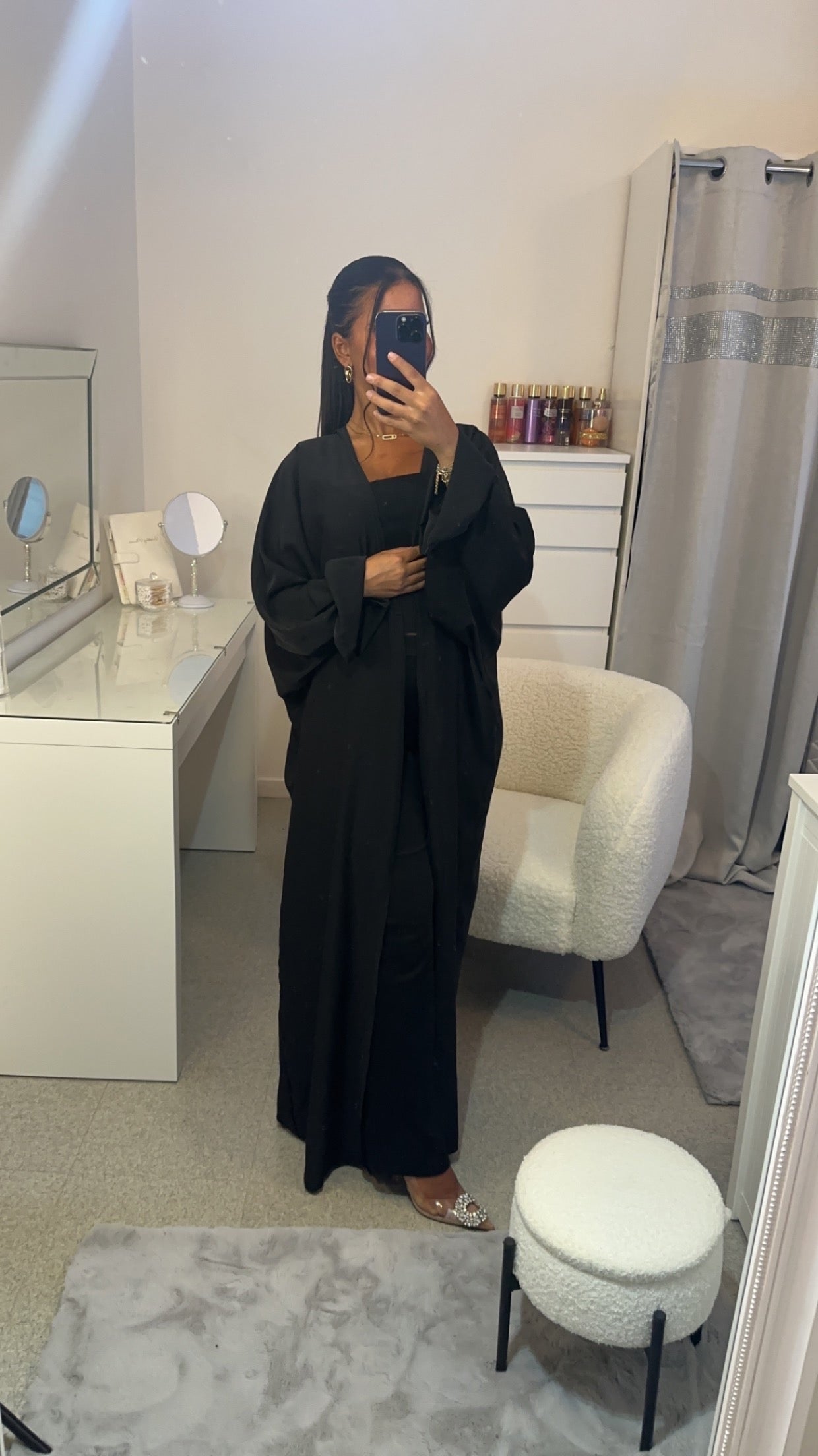 Kimono manche bouffante noir