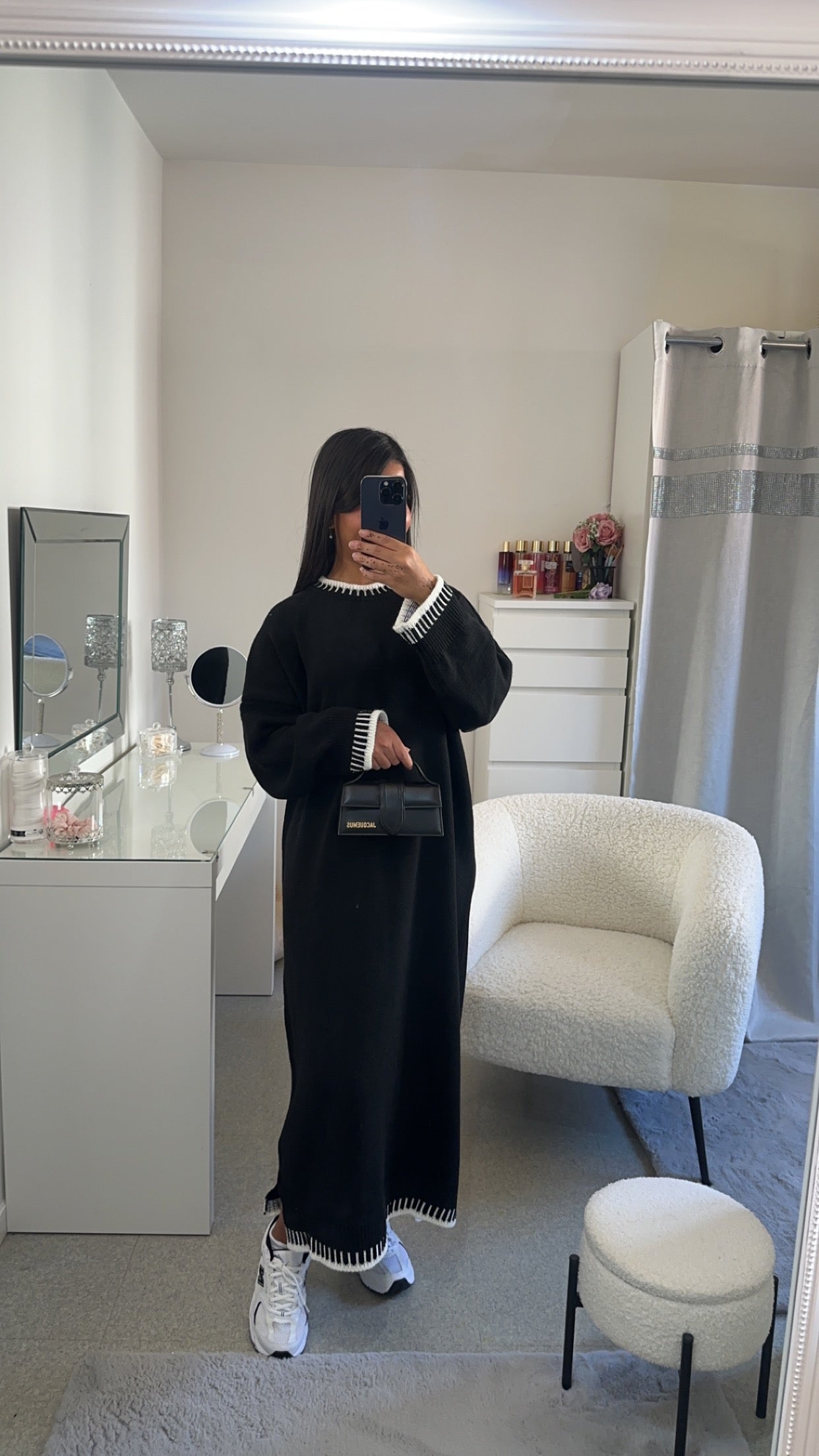 Robe pull long noir