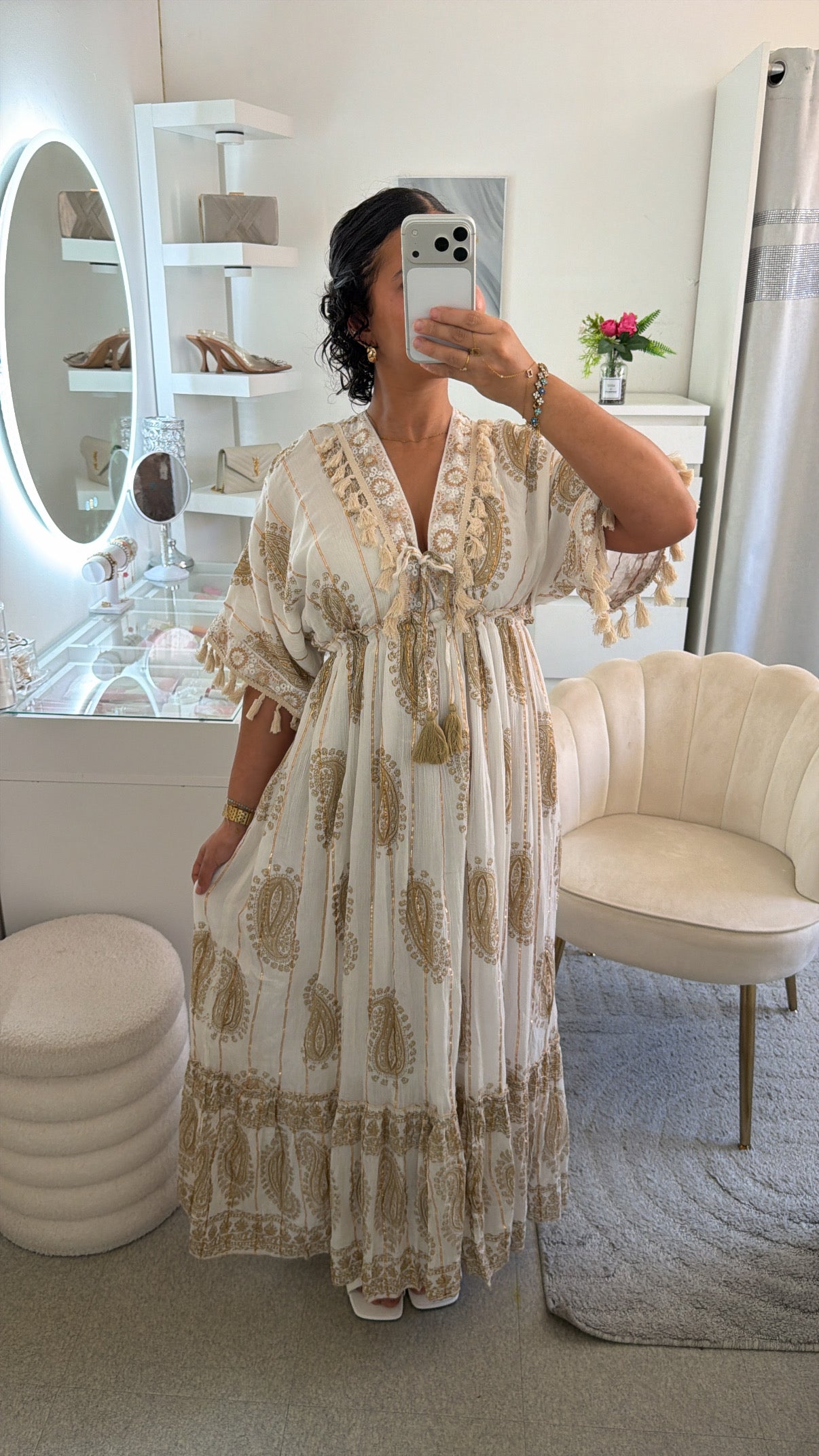 Robe Kahina en beige