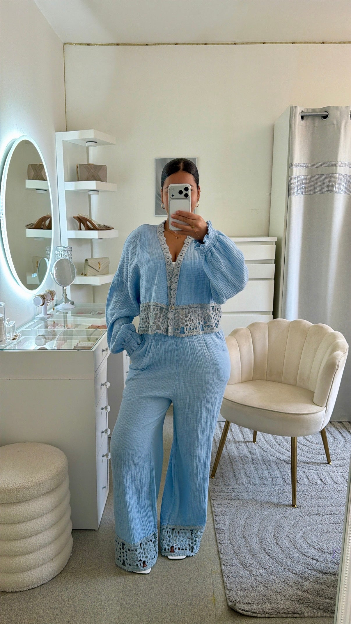 Ensemble Adriana bleu