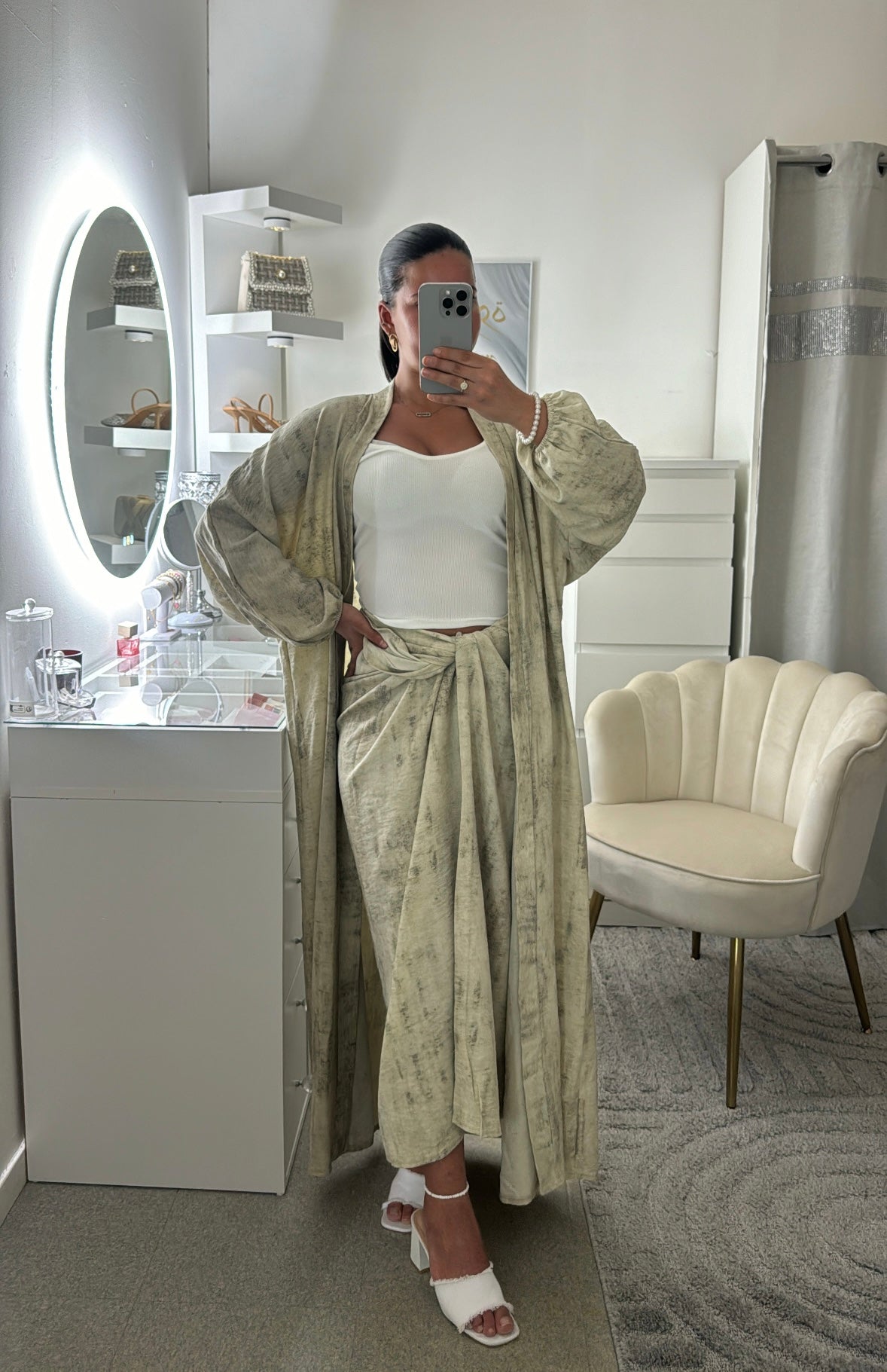 Ensemble Salma à nouer vert