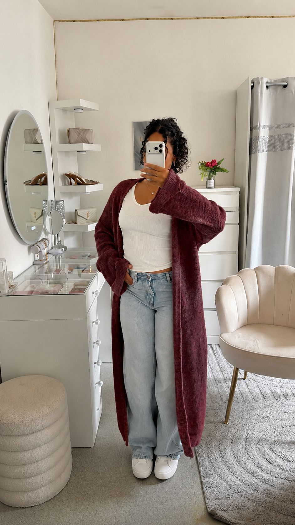 Gilet Nelia en bordeaux