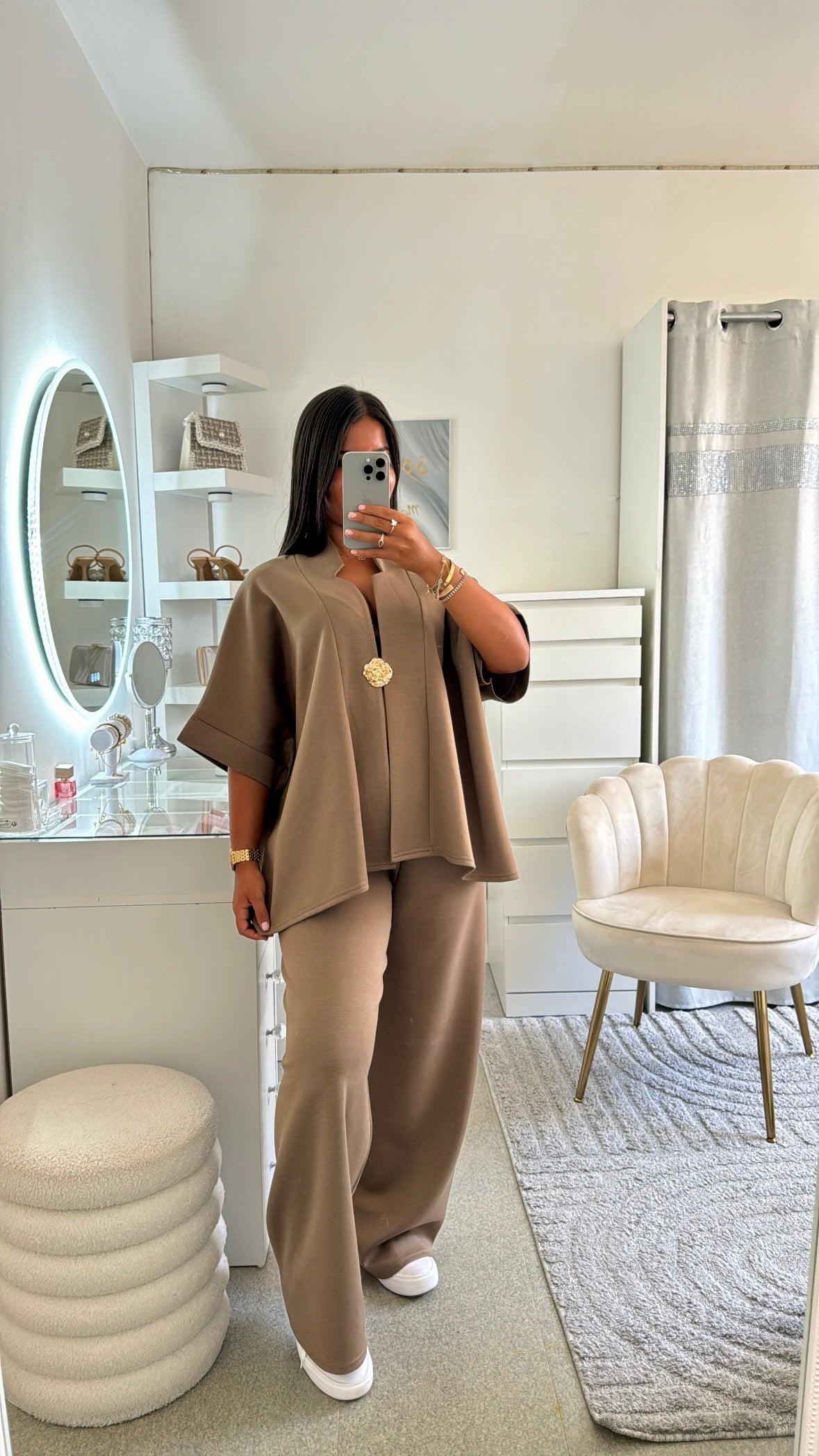 Ensemble Amany en taupe