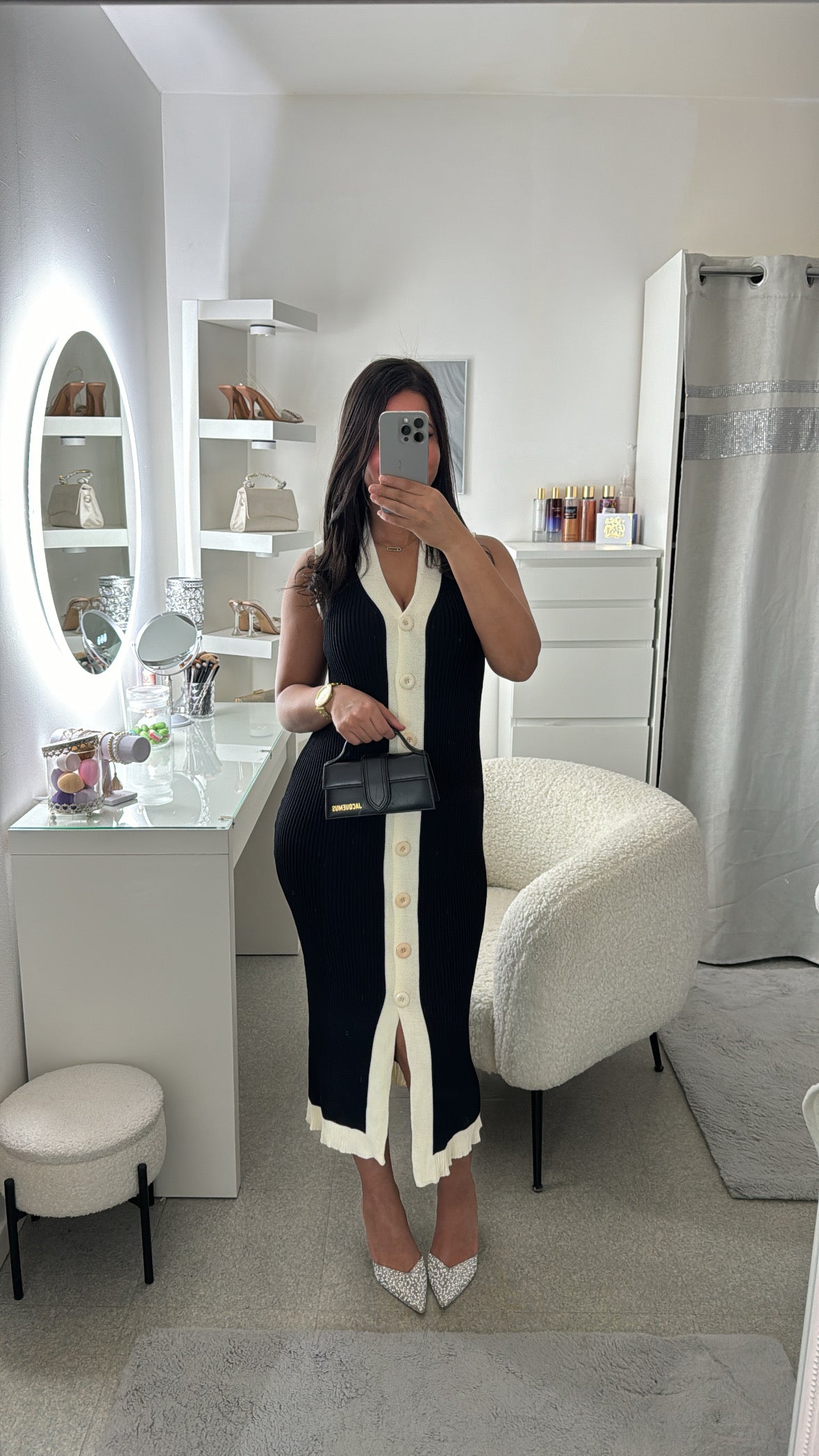Robe sans manche noir