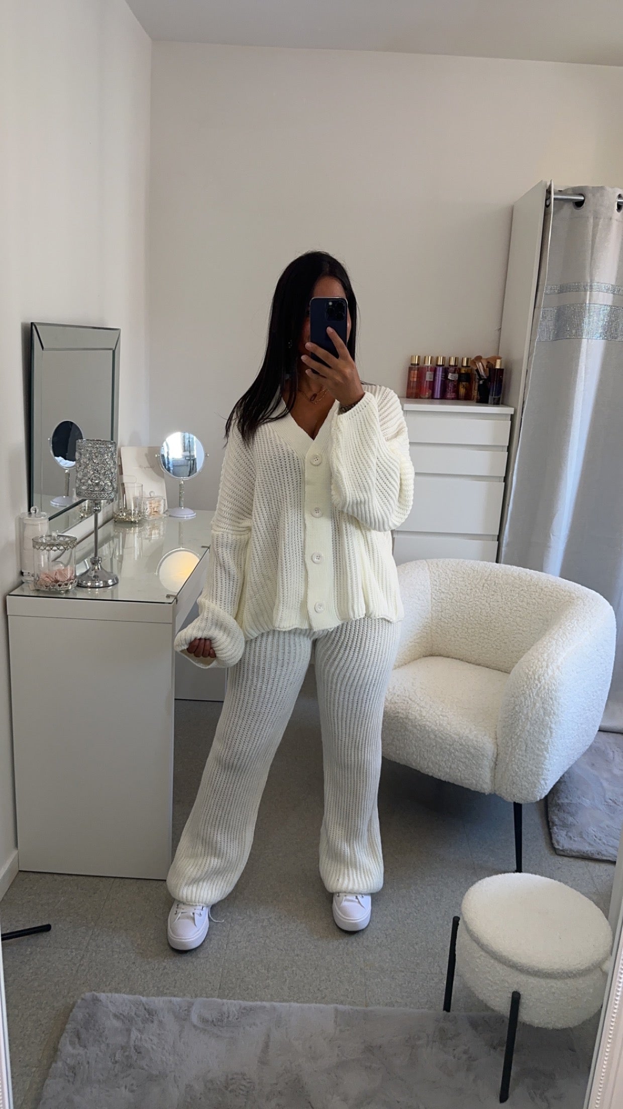 Ensemble en maille blanc