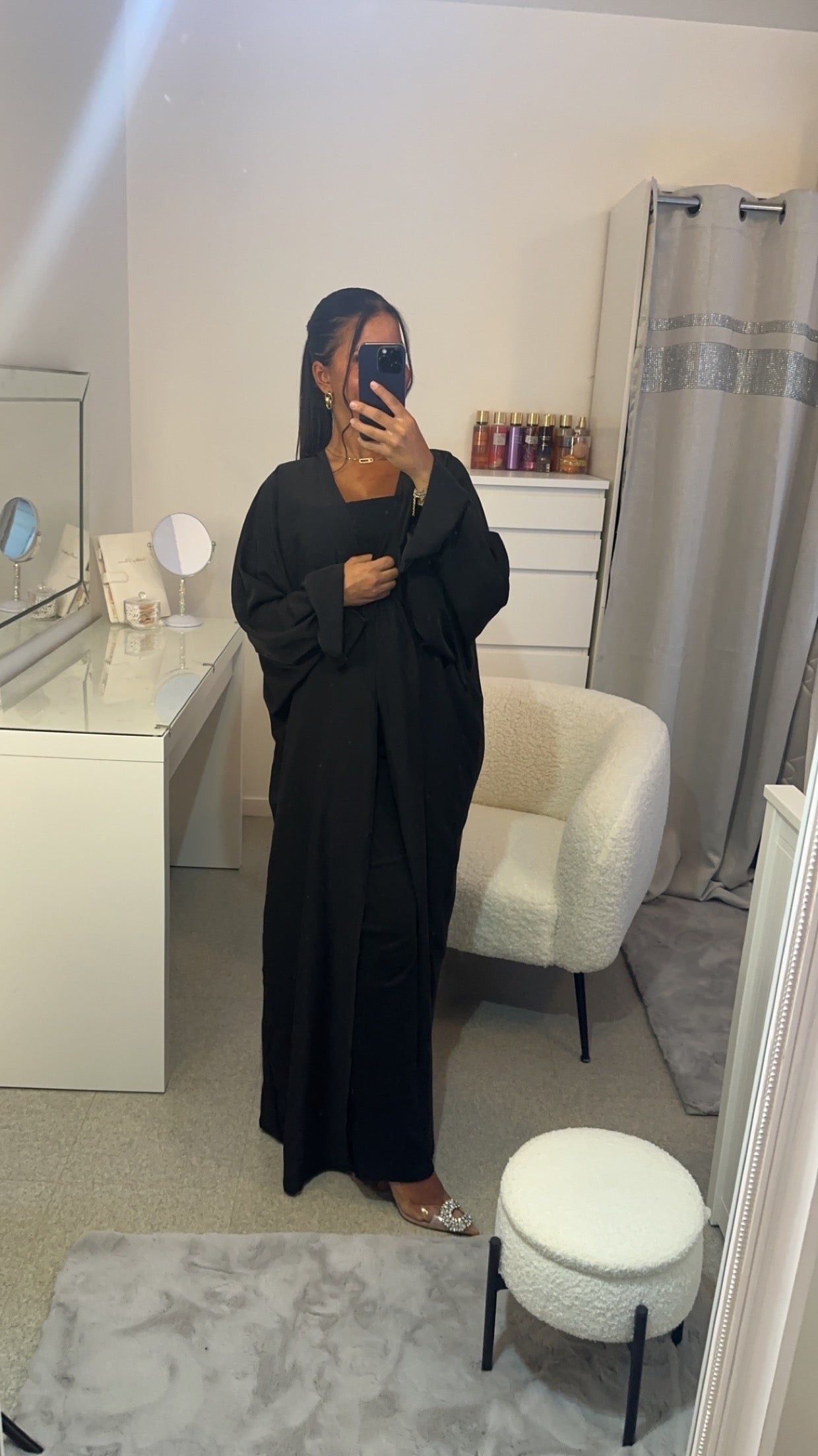 Kimono manche bouffante noir