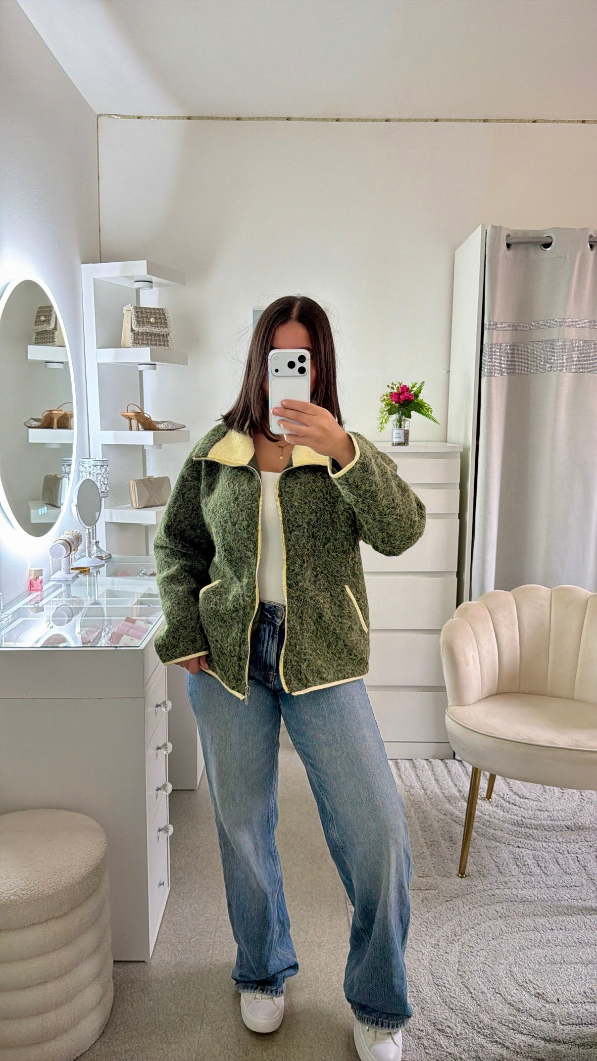 Veste Aaliyah vert kaki
