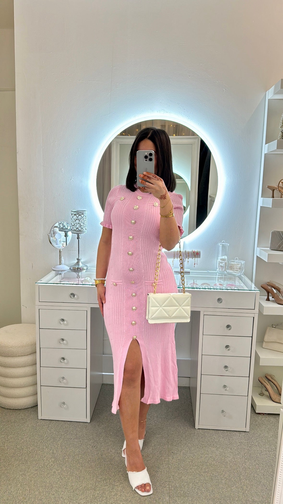 Robe Inès rose