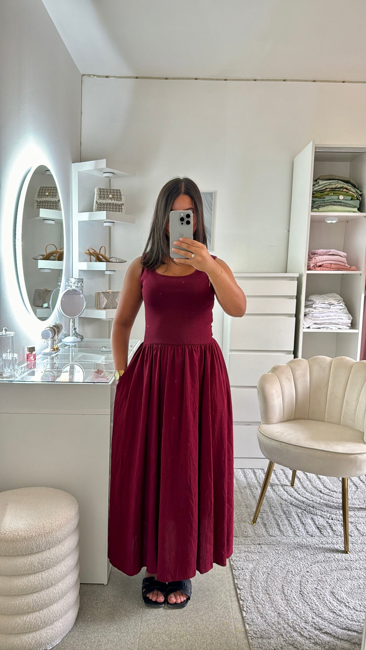 Robe Melinda bordeaux