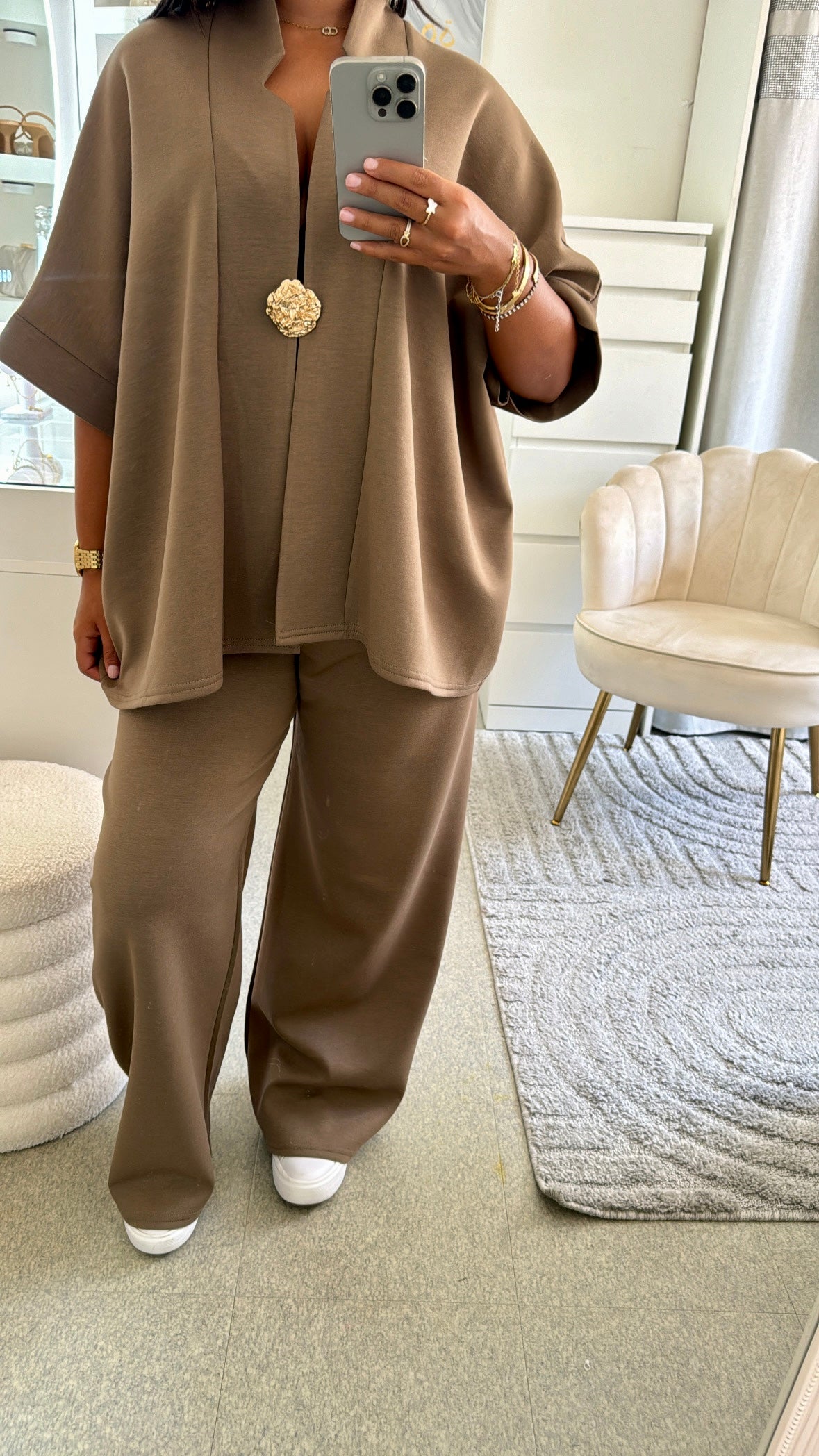 Ensemble Amany en taupe