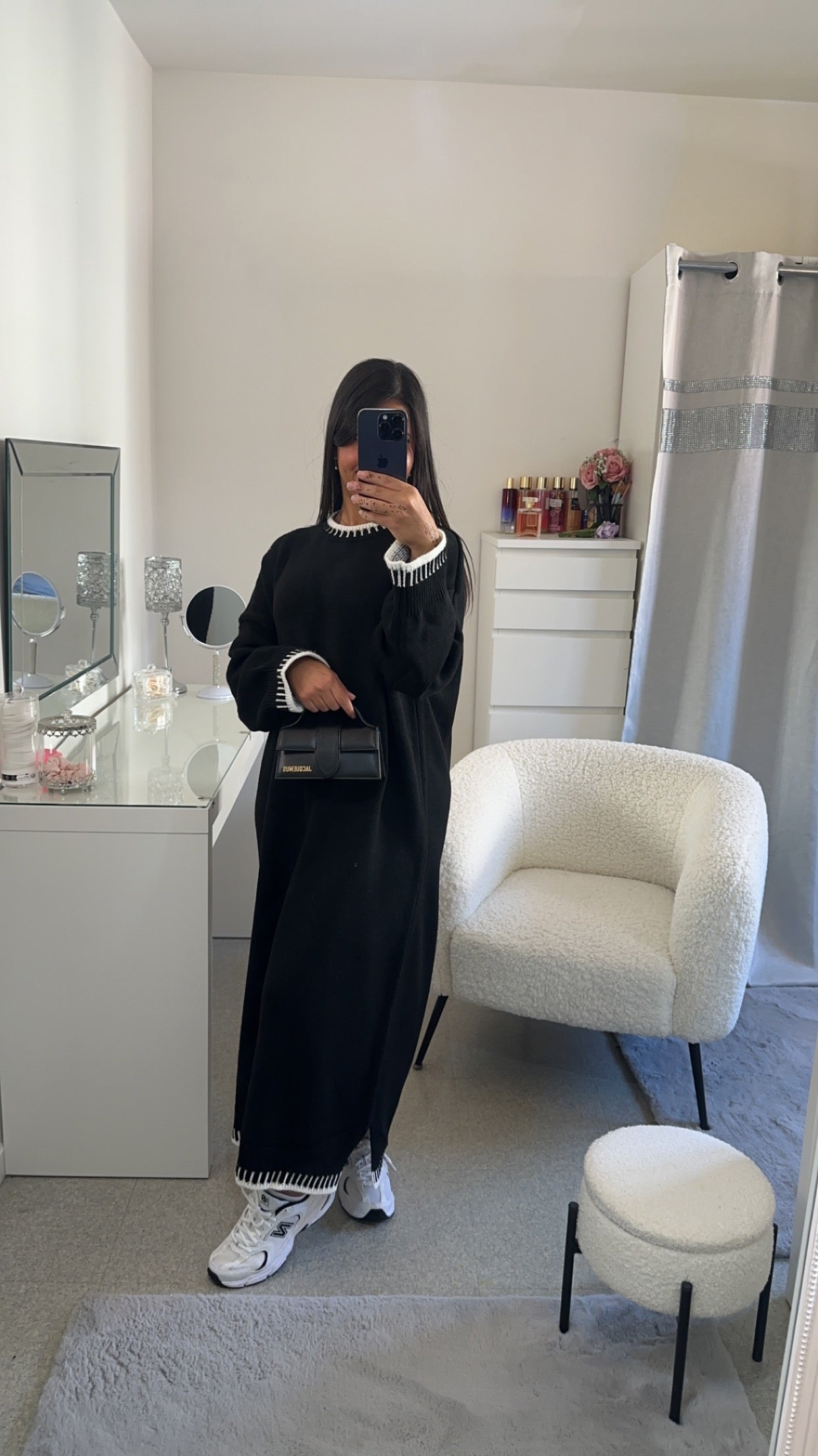 Robe pull long noir