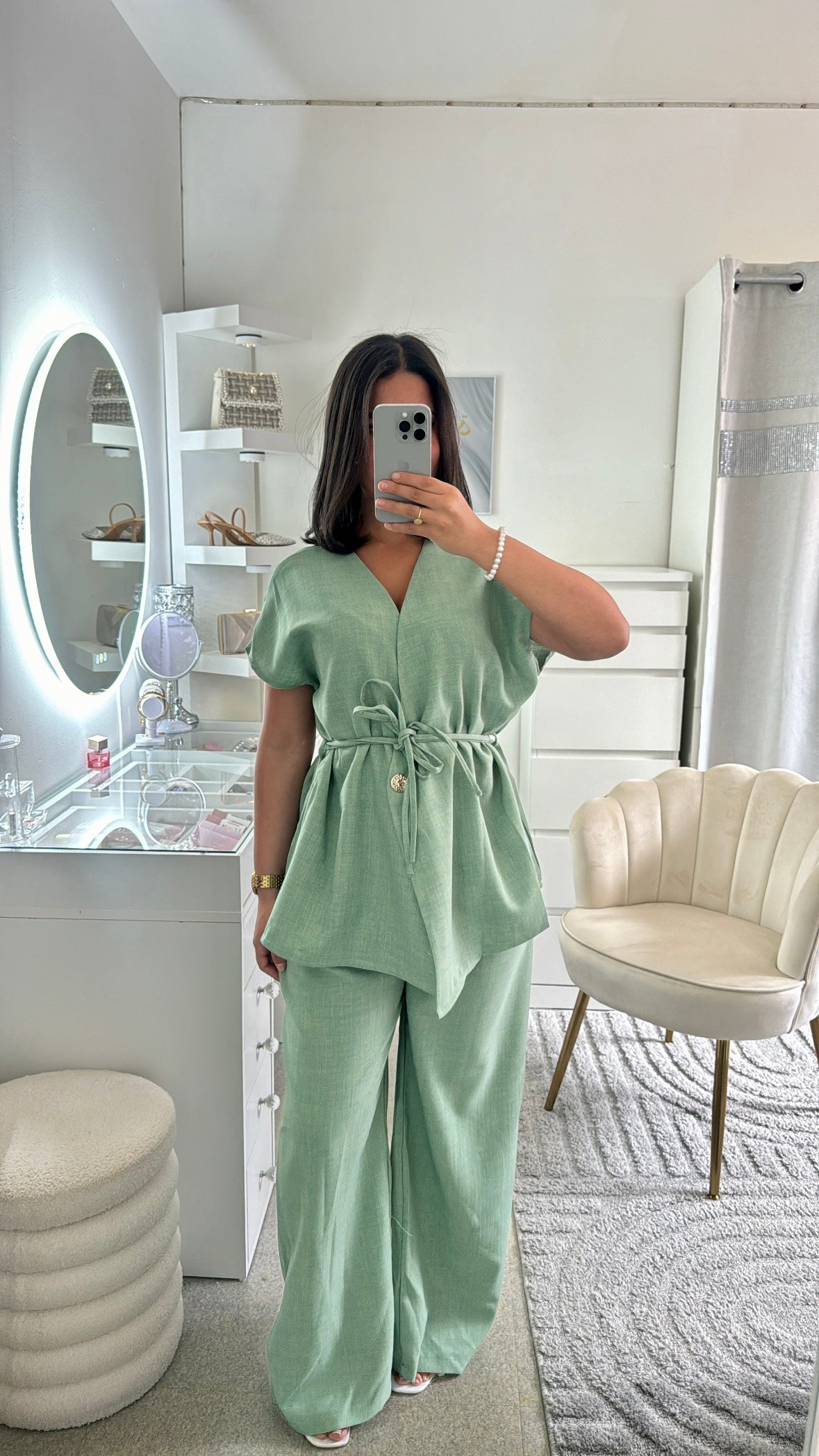 Ensemble jasmin vert d’eau