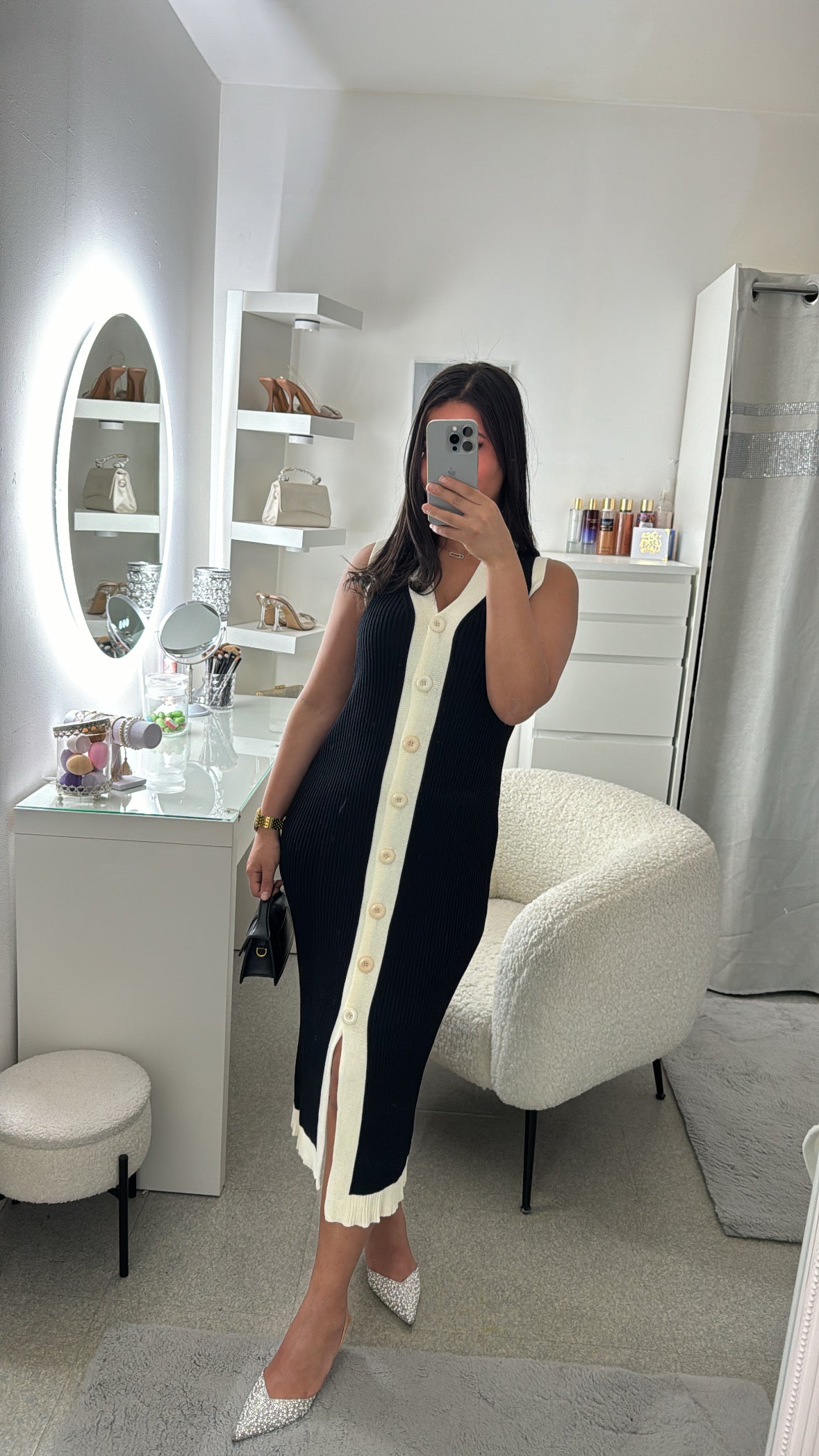 Robe sans manche noir