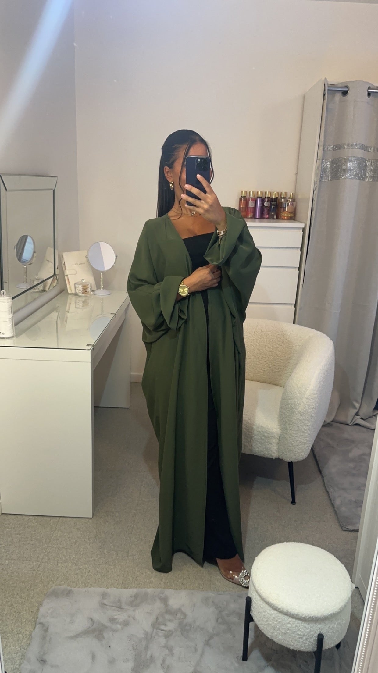 Kimono manche bouffante vert