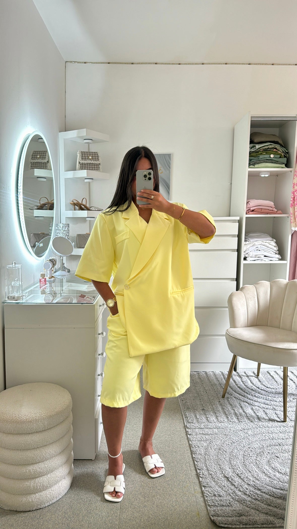 Ensemble short Melanie jaune