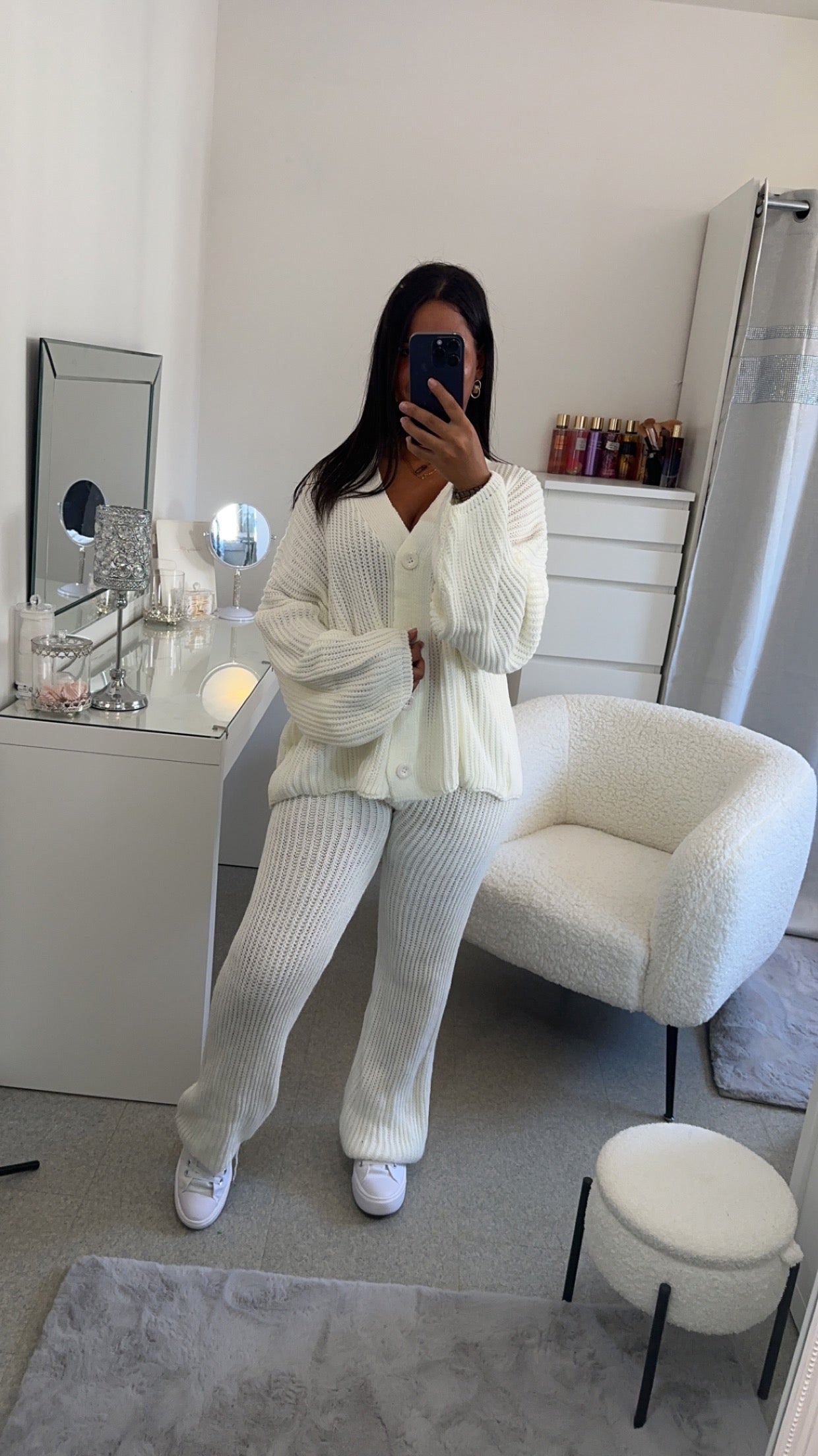 Ensemble en maille blanc
