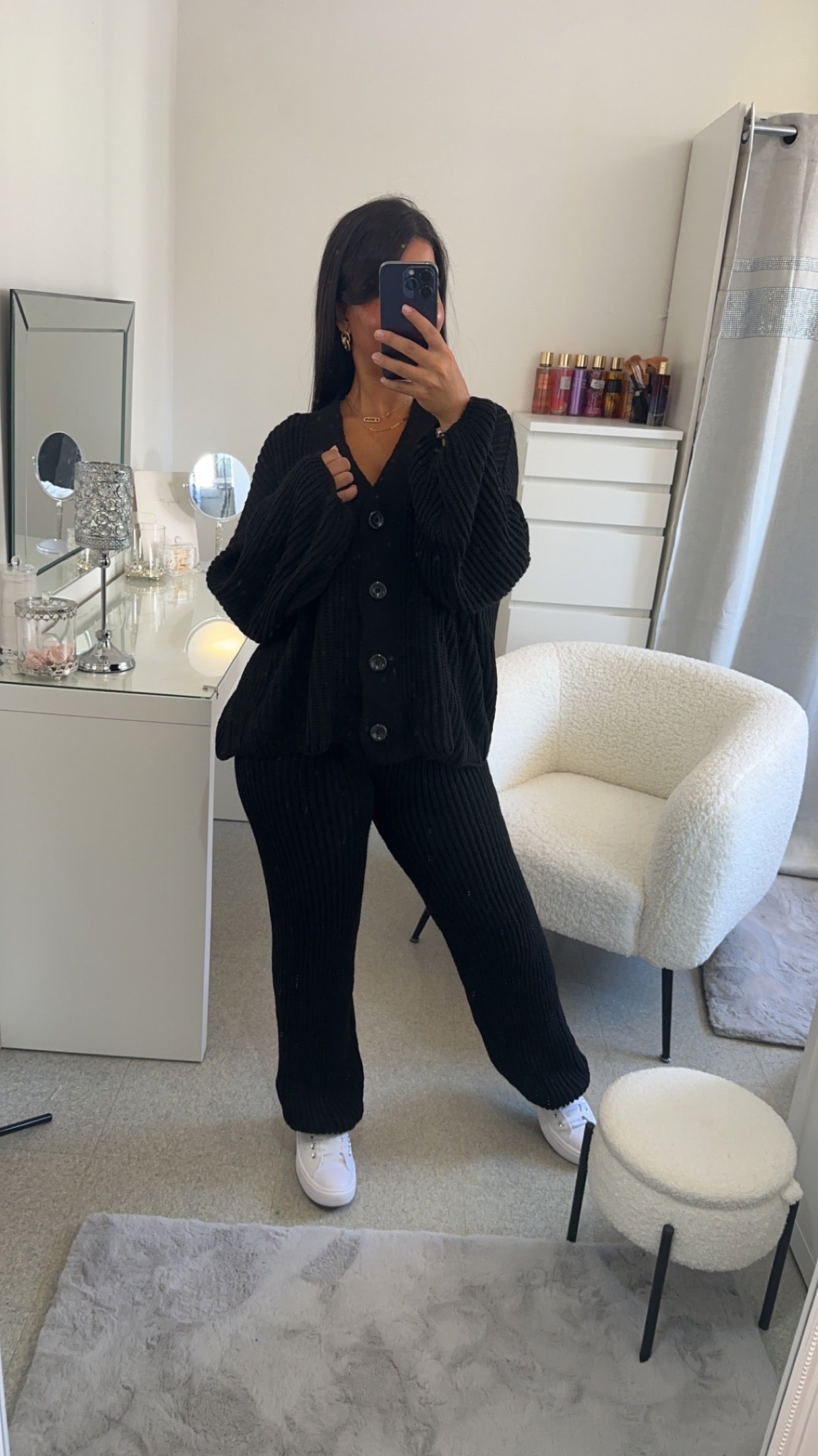 Ensemble en maille noir