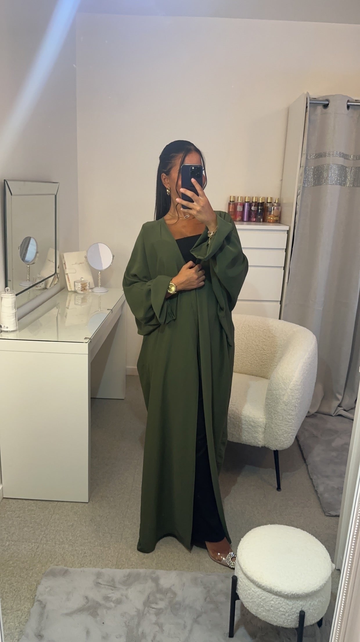 Kimono manche bouffante vert