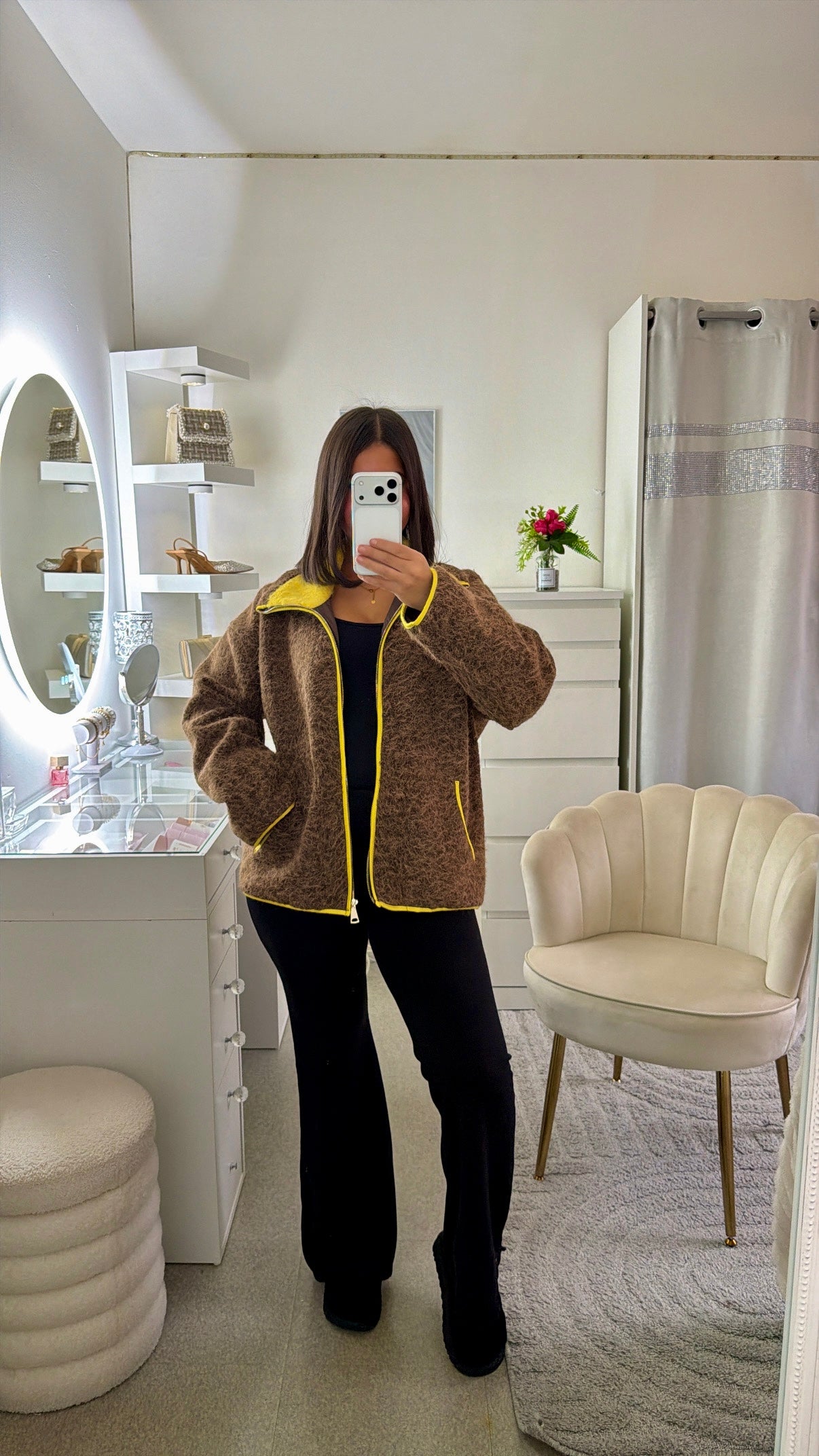 Gilet Aaliyah marron