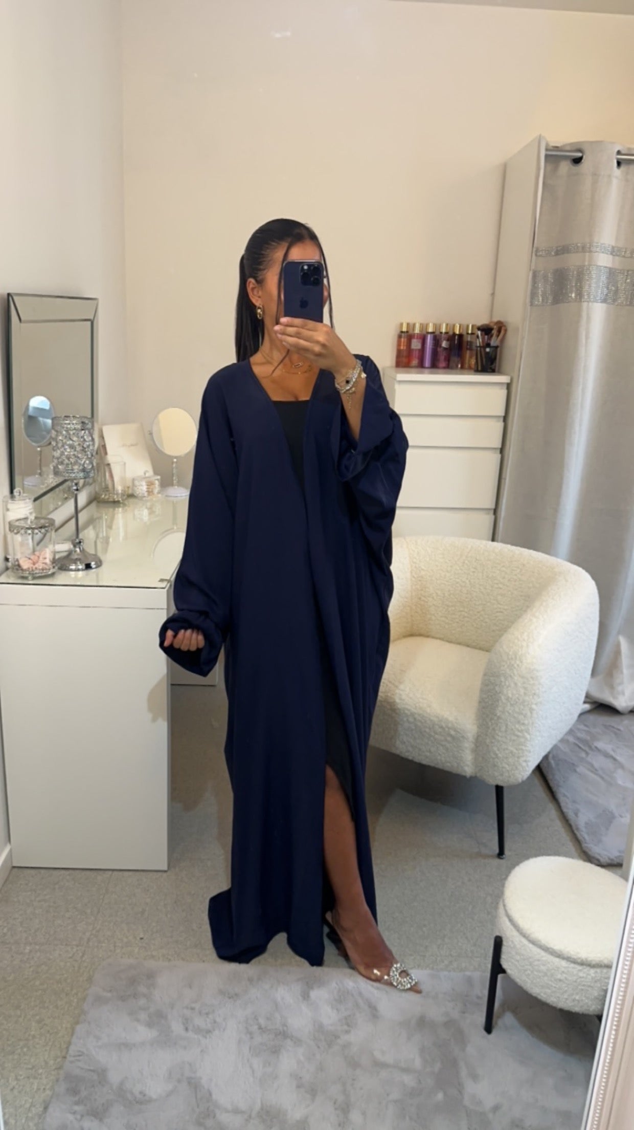 Kimono à manche bouffante bleu
