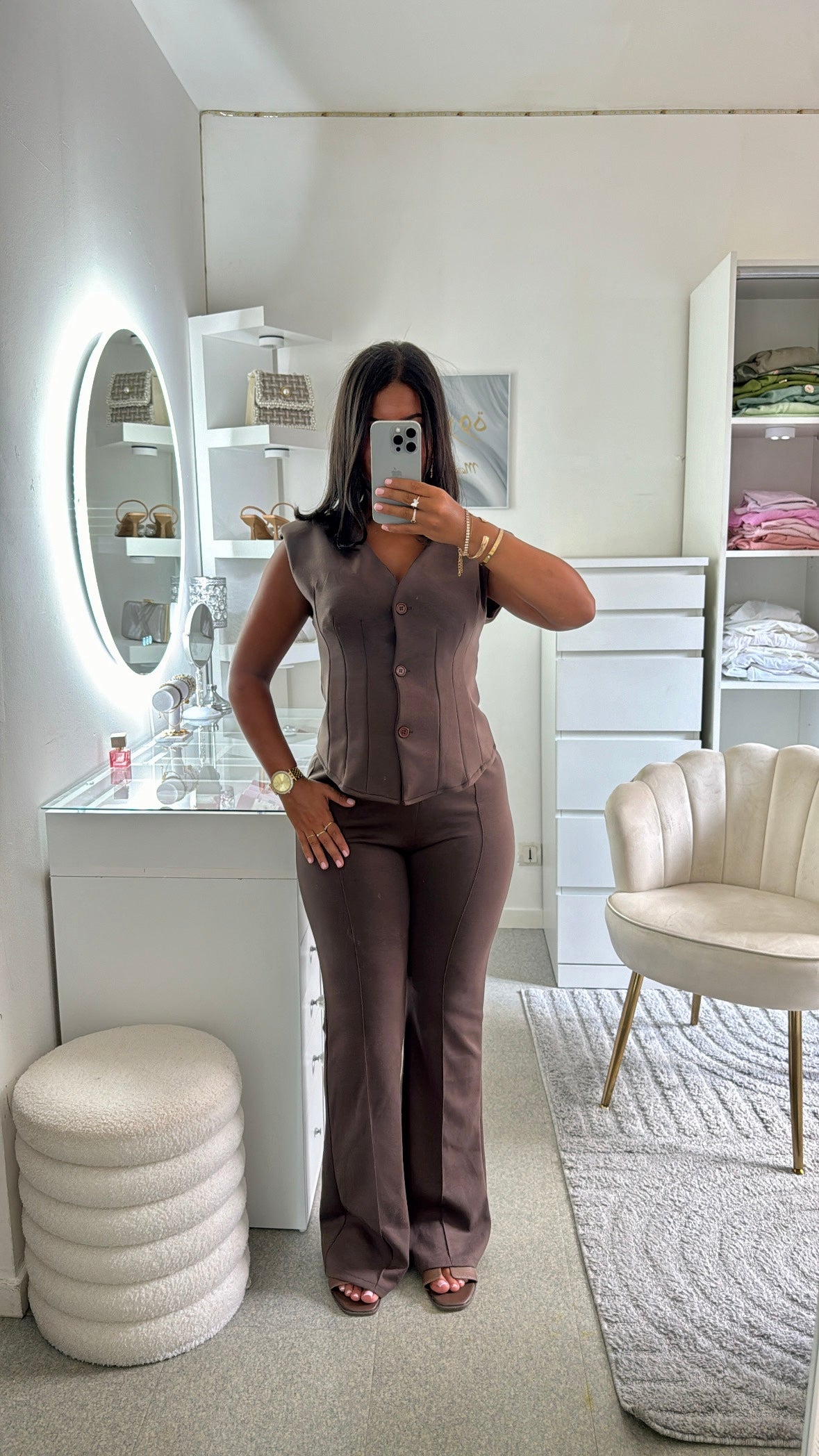 Ensemble Karima marron