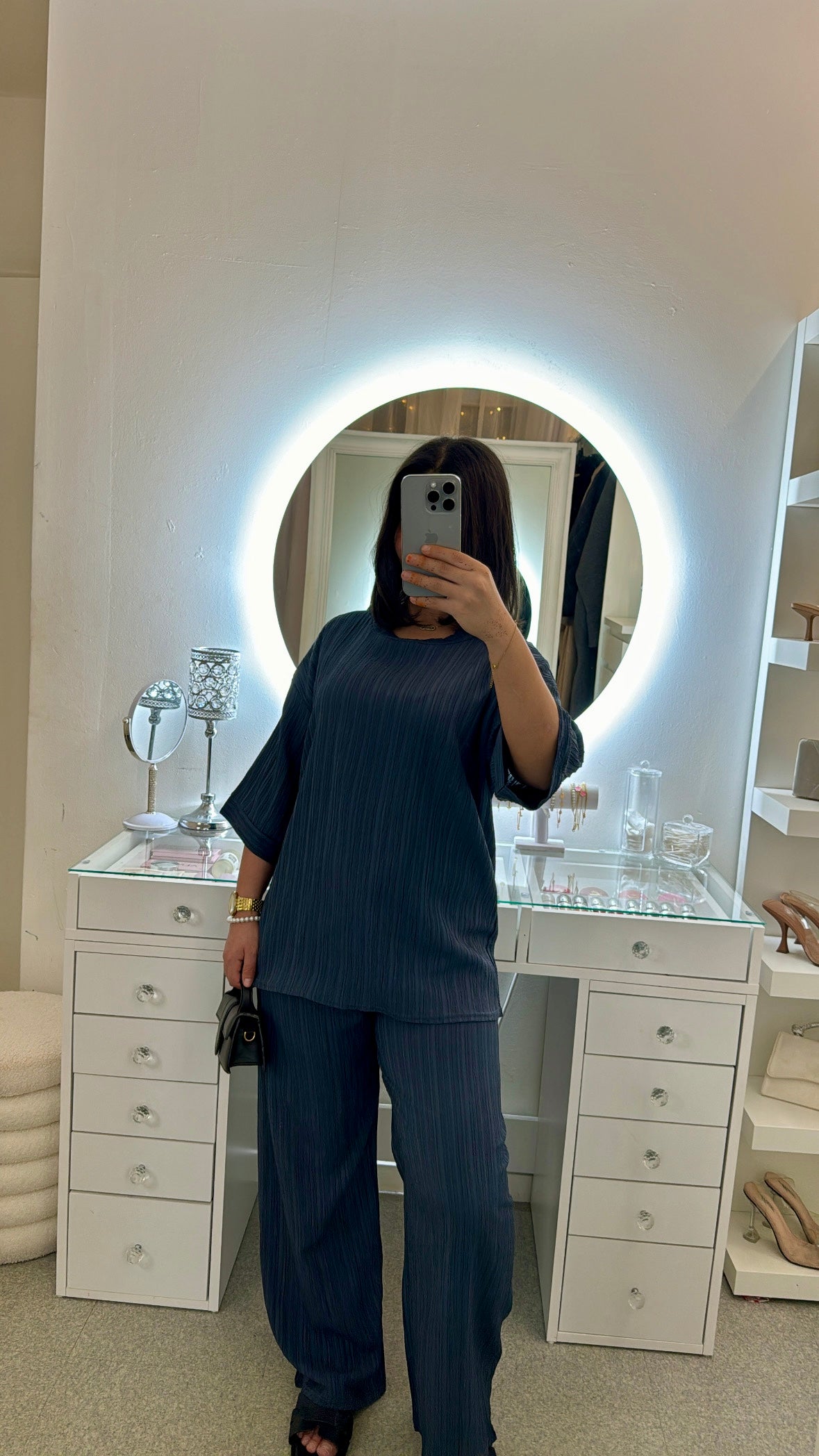 Ensemble tee shirt Leila gris foncée