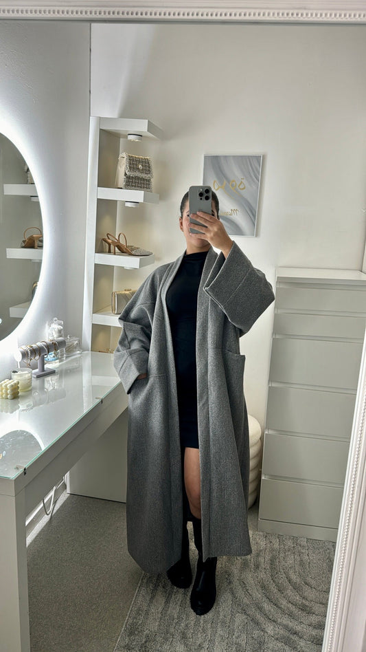 Manteau long Samia gris