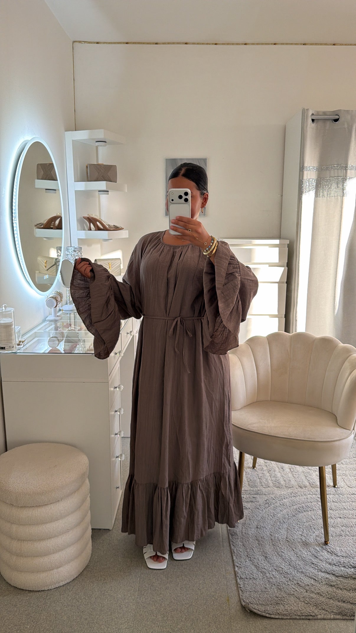 Robe Salma en taupe