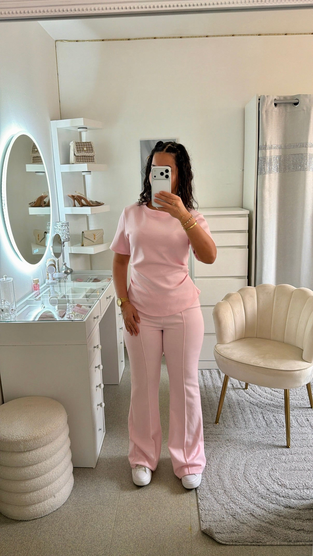 Ensemble Ismérie rose