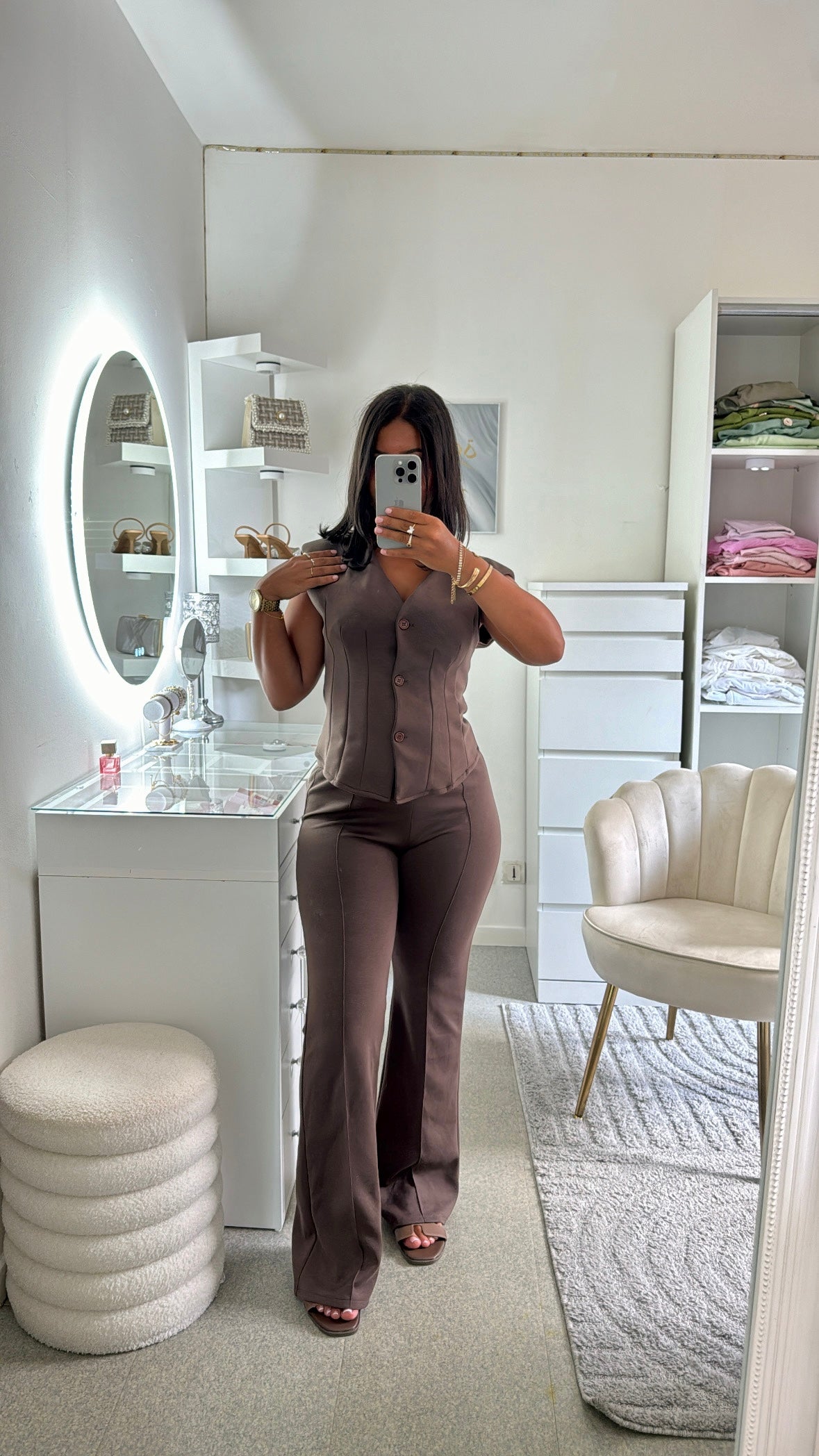 Ensemble Karima marron