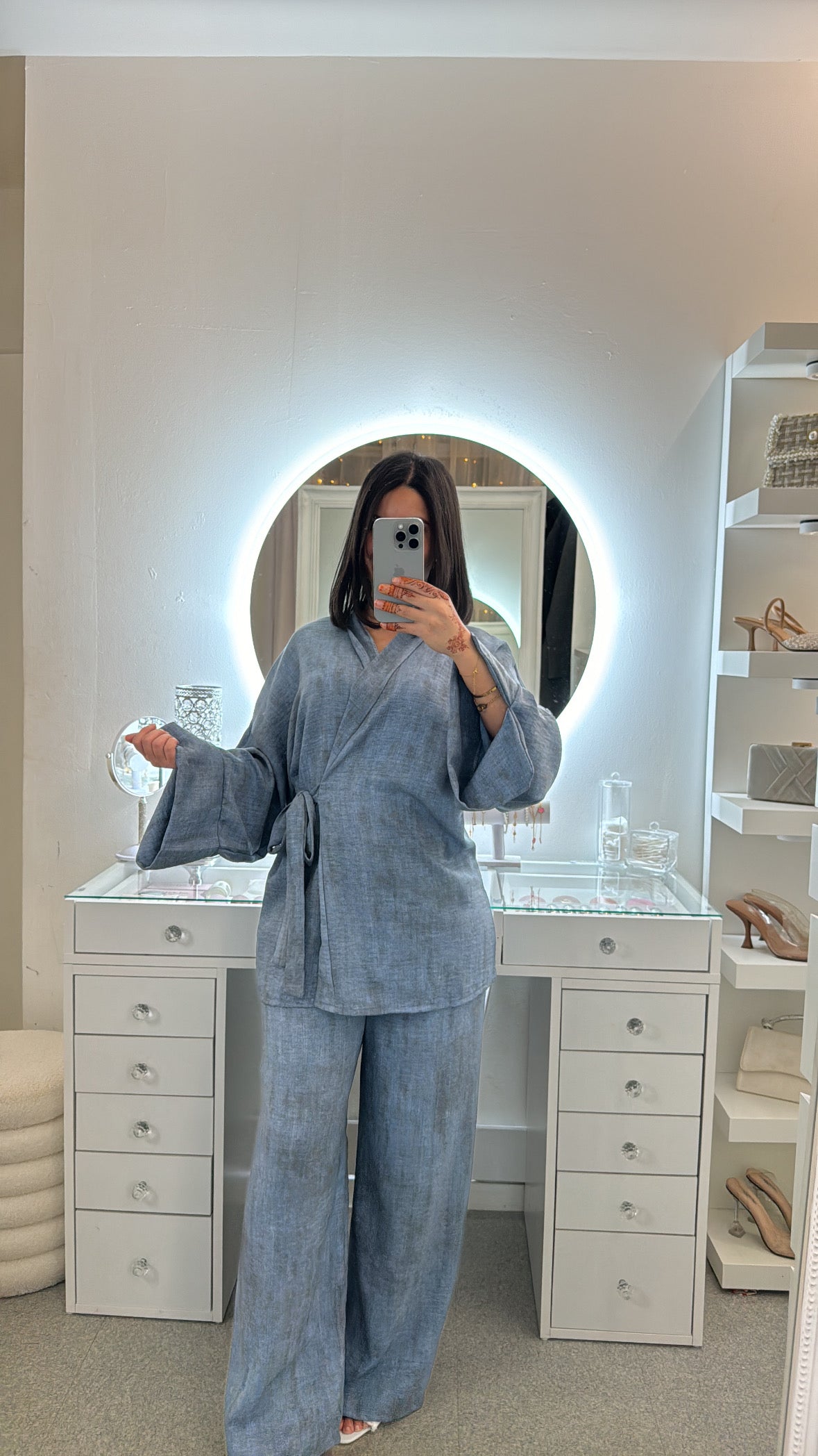 Ensemble Yasmine bleu