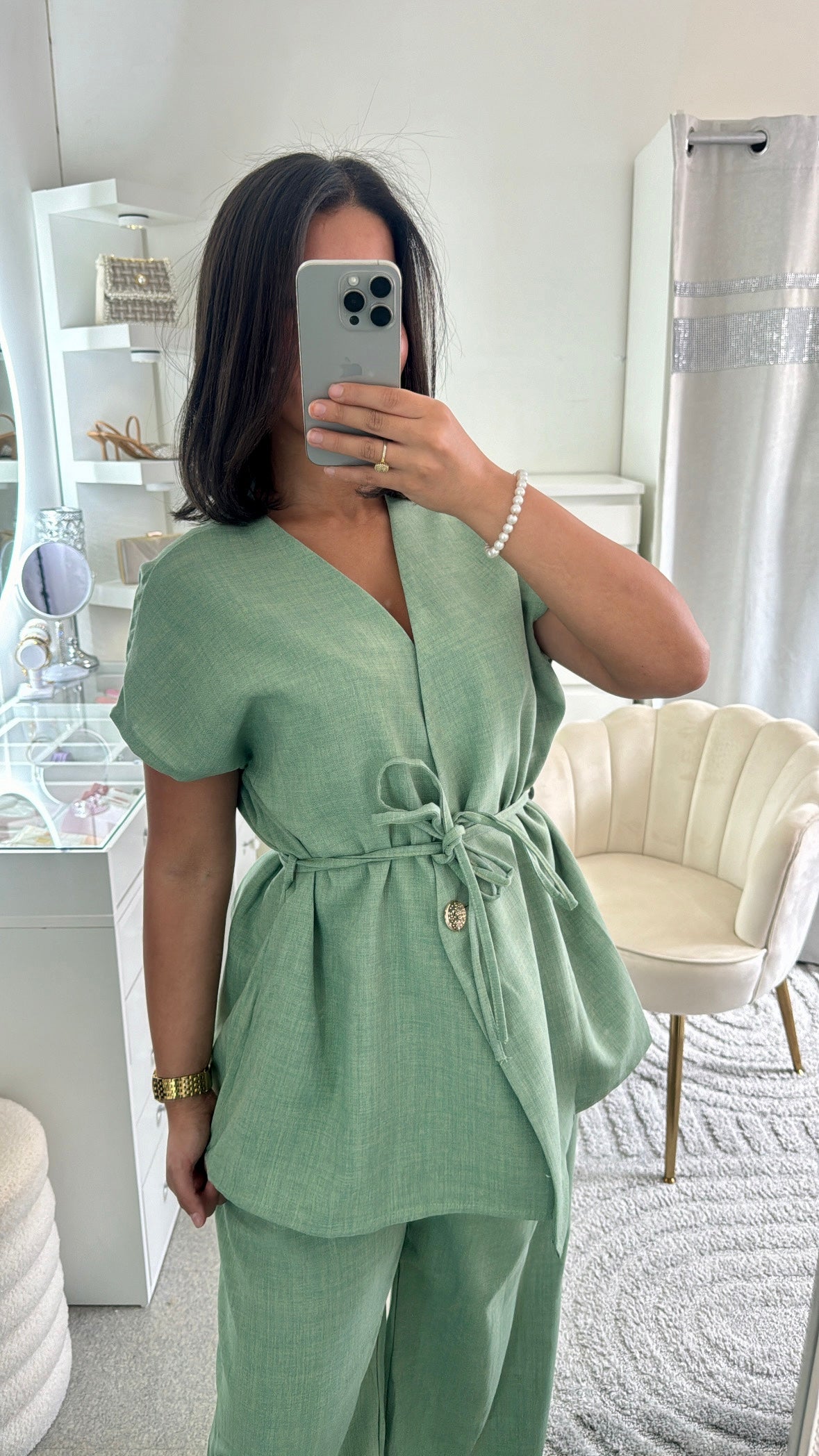 Ensemble jasmin vert d’eau