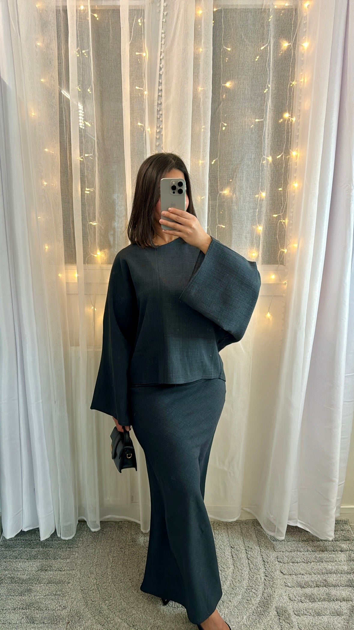 Ensemble Noura bleu marine