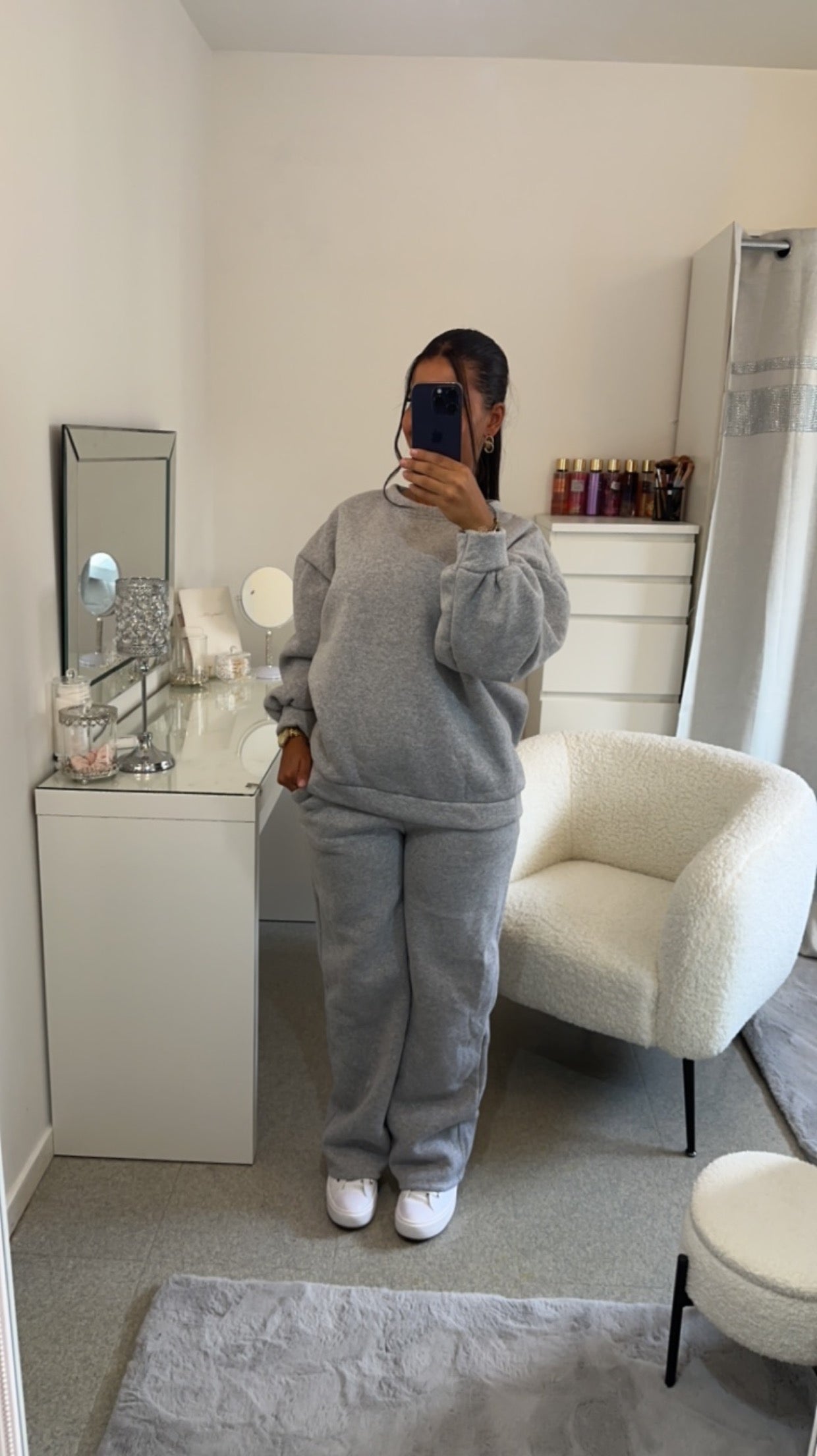 Ensemble jogging oversize gris