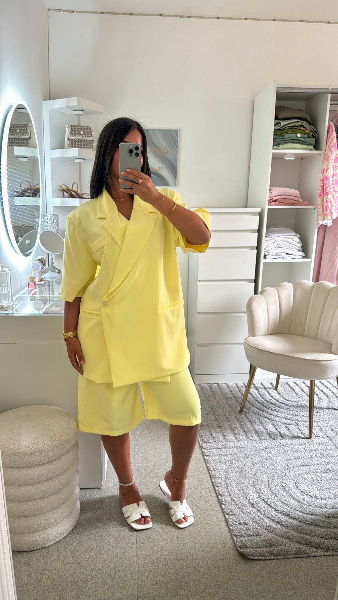 Ensemble short Melanie jaune