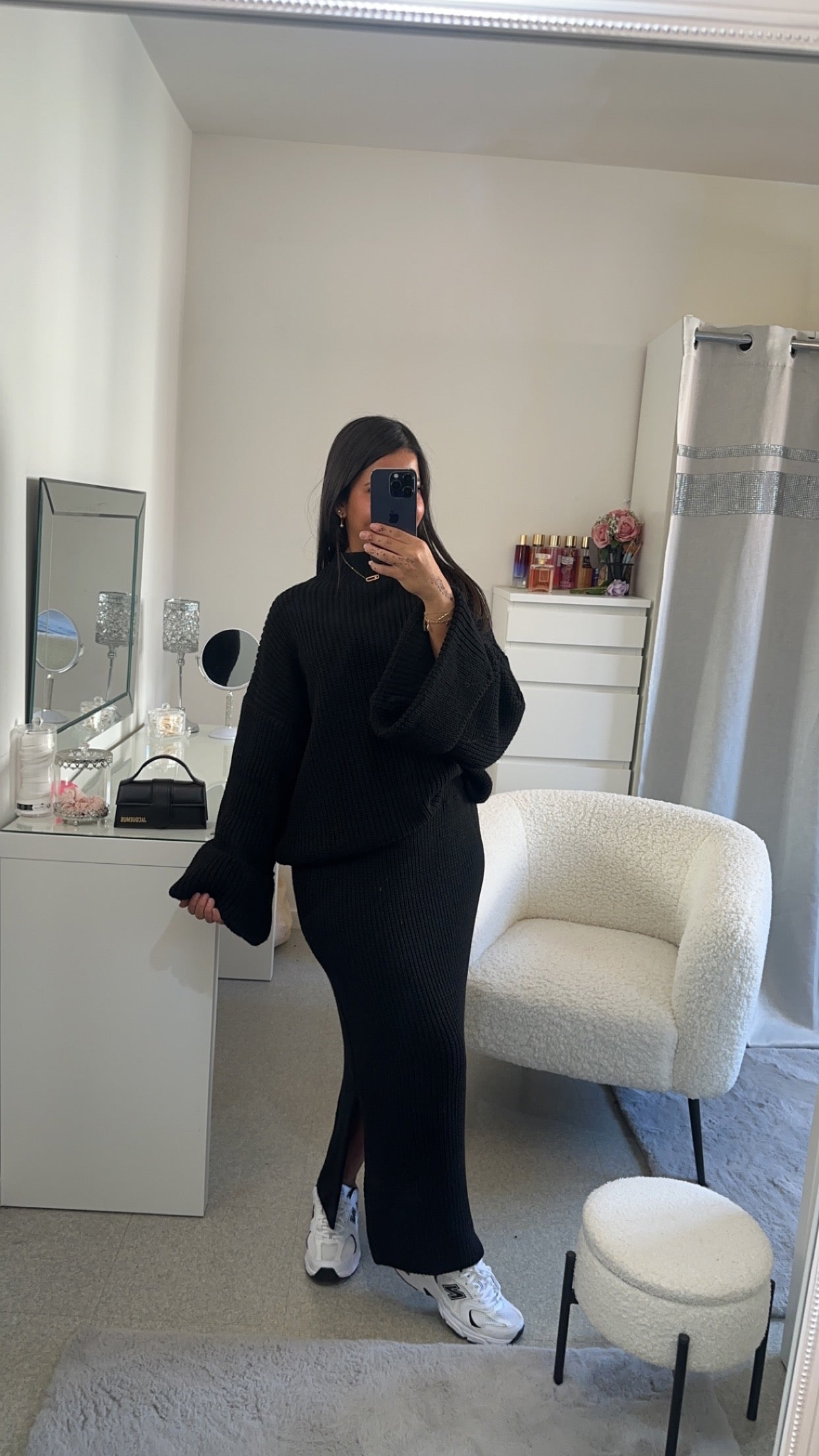 Ensemble jupe épais noir