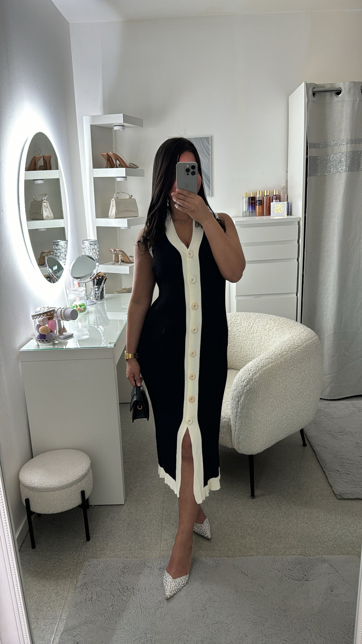 Robe sans manche noir