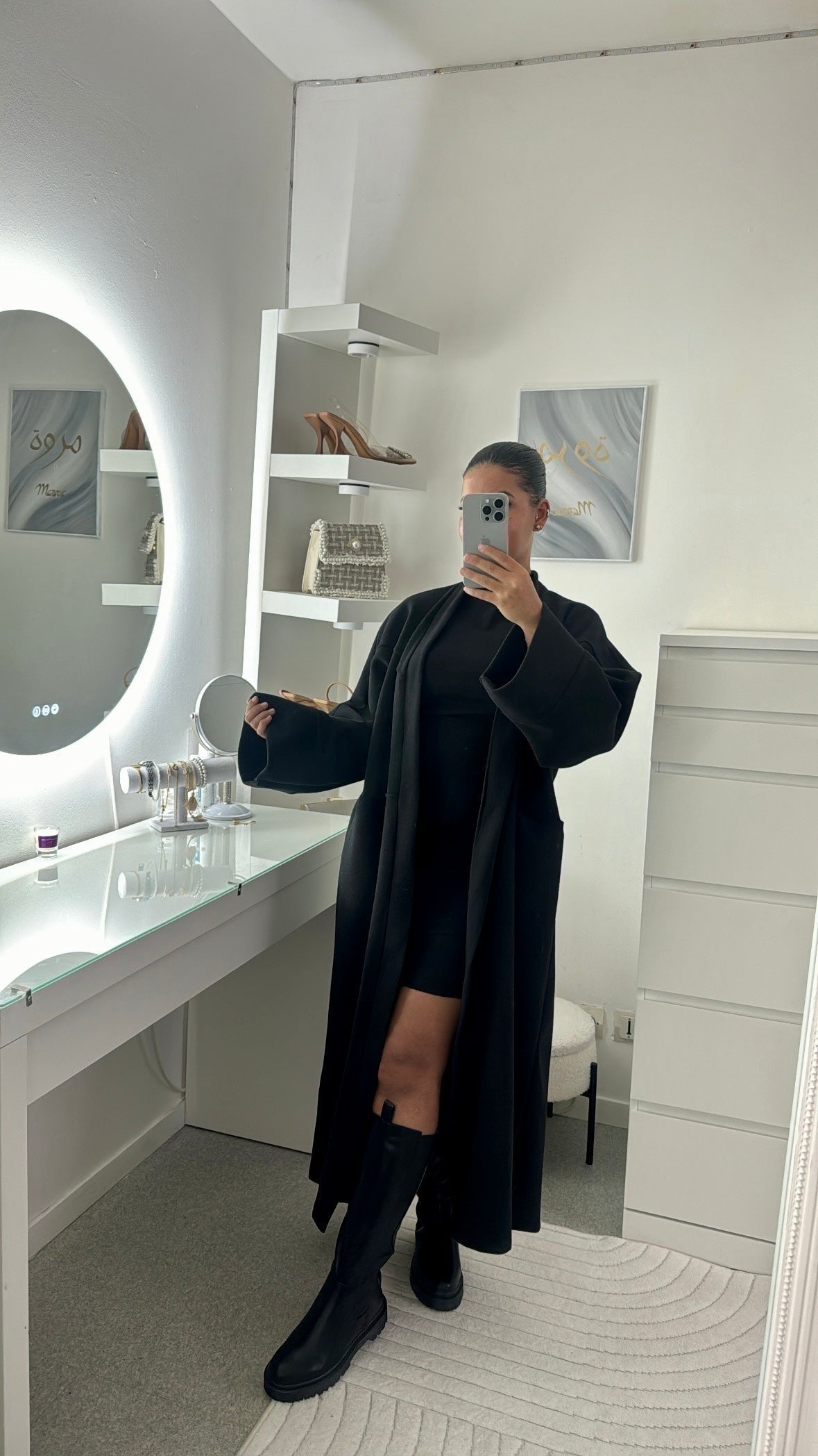 Manteau long Samia noir