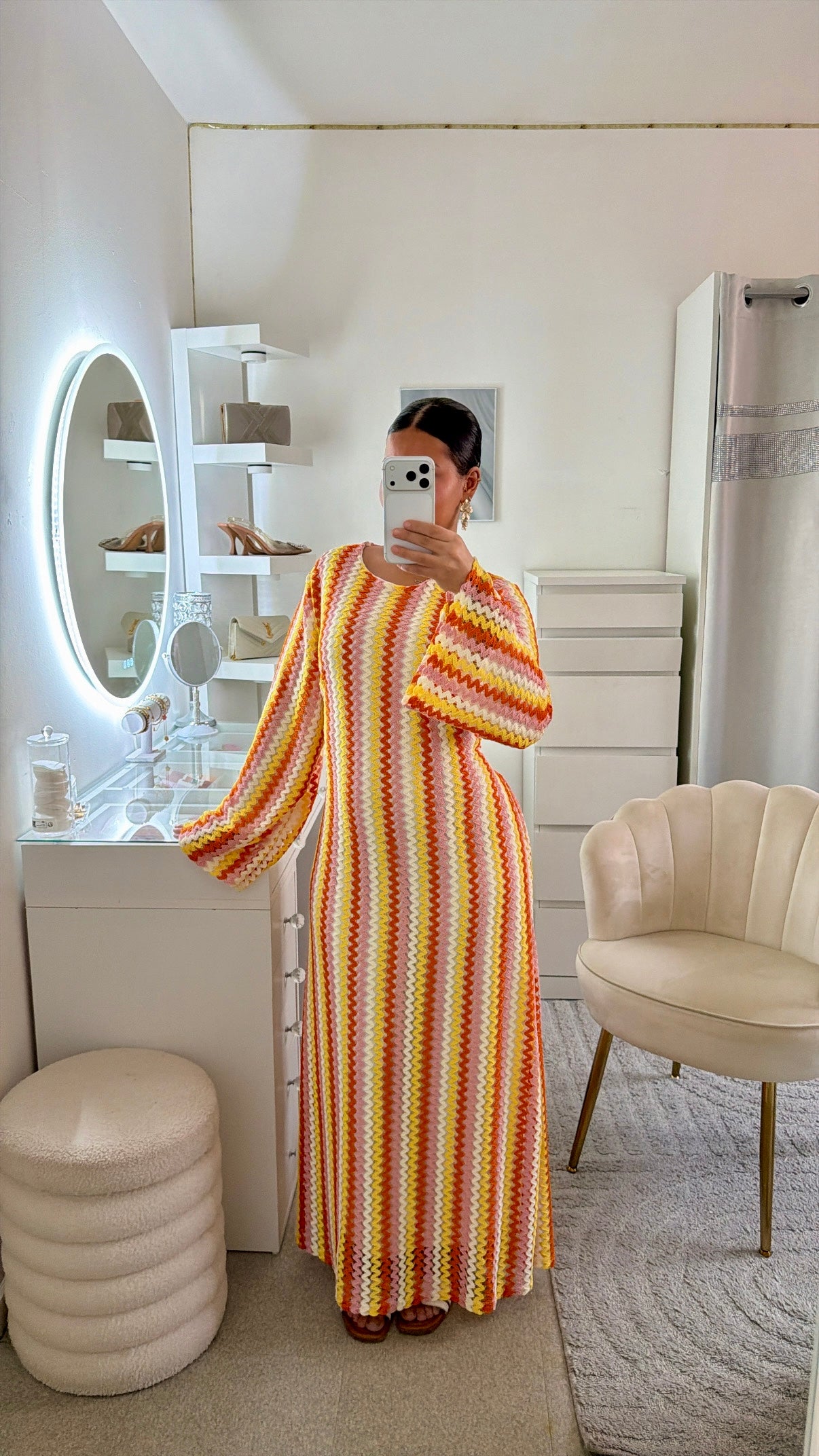 Robe Fadila orange jaune