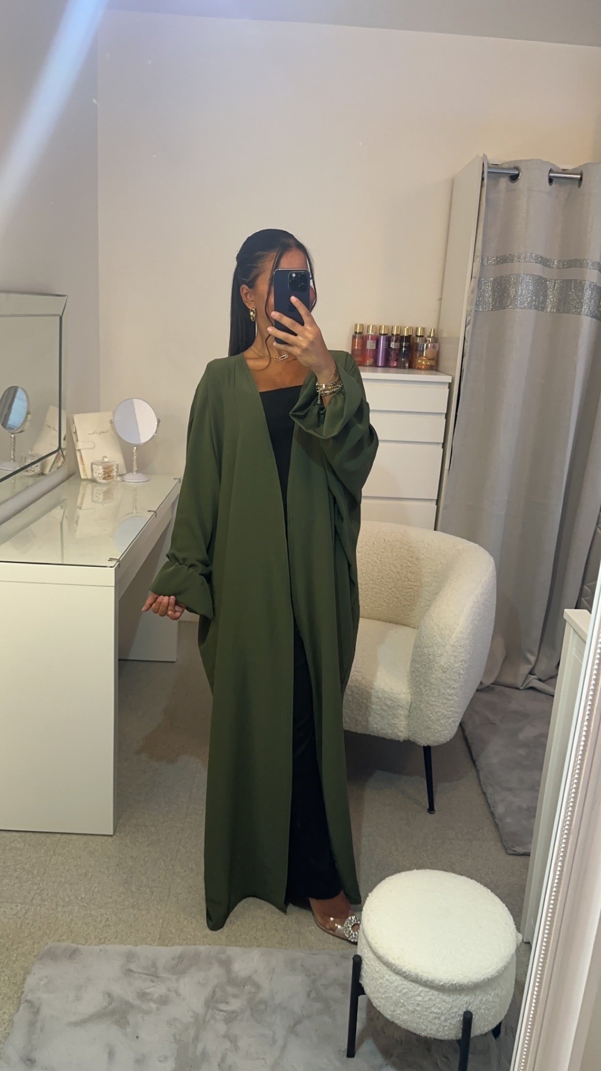 Kimono manche bouffante vert