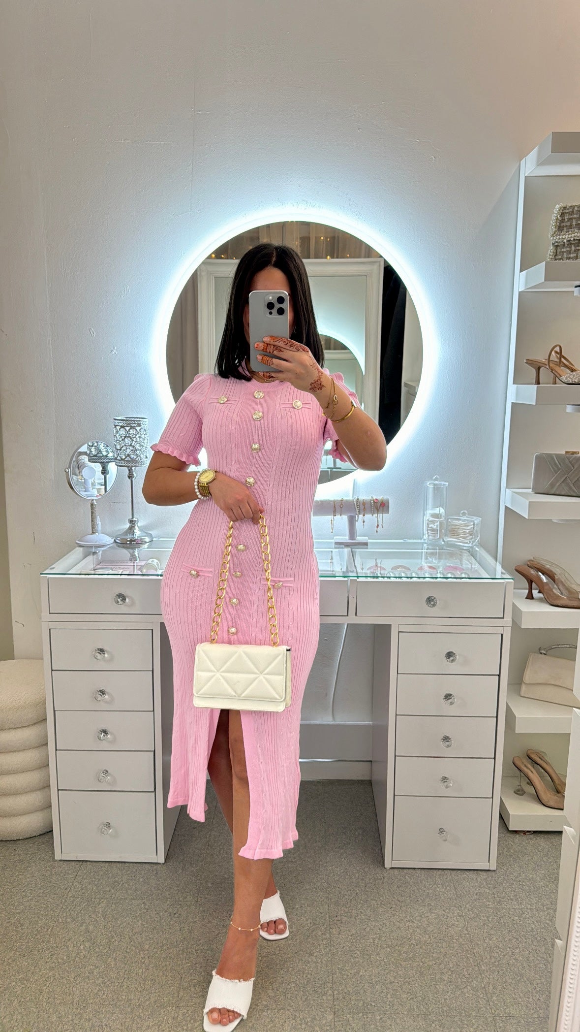 Robe Inès rose