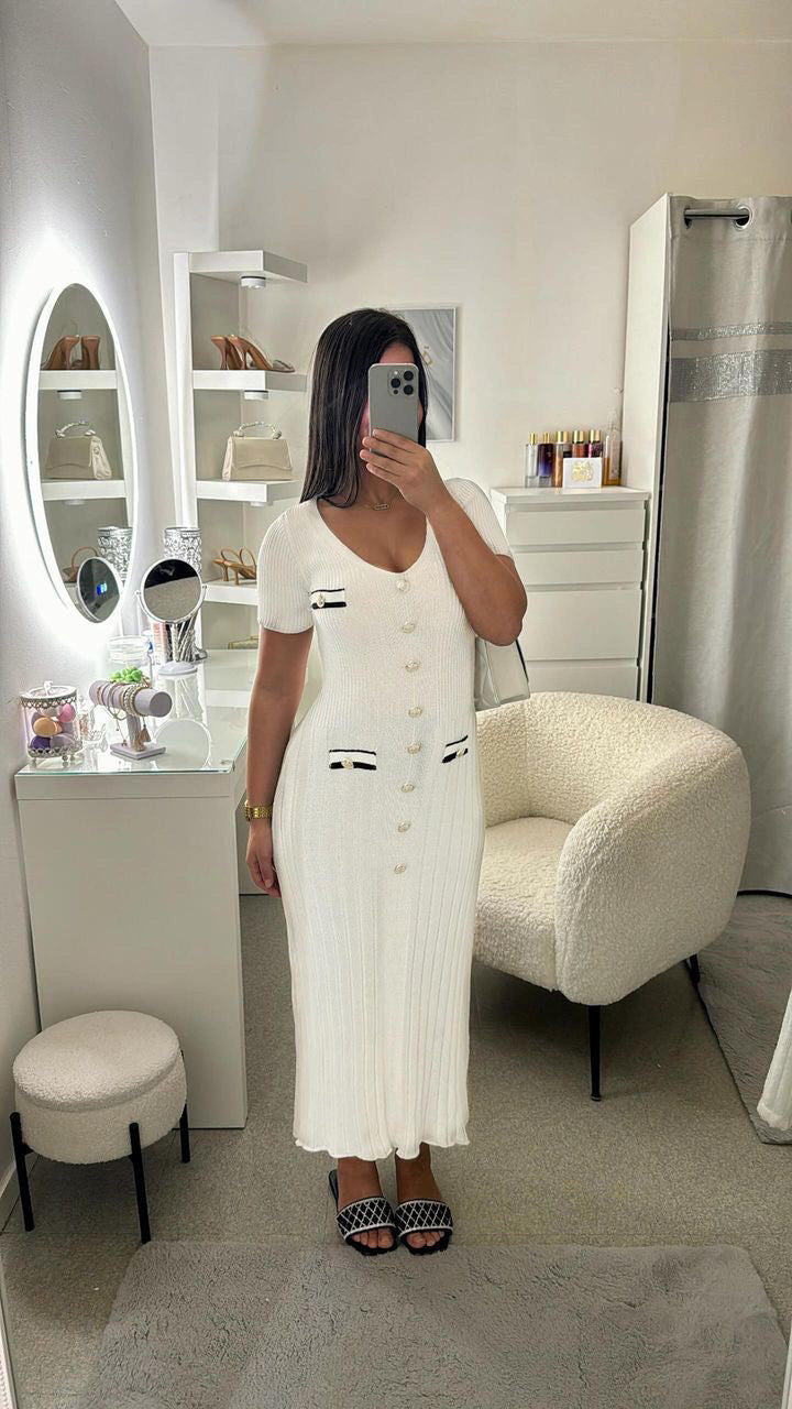 Robe façon Sandro blanc