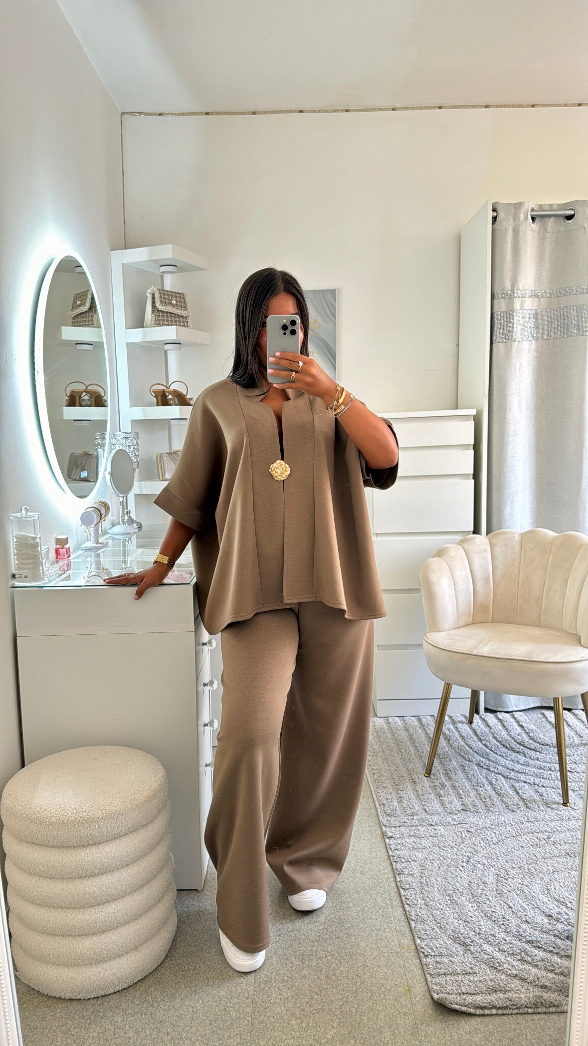 Ensemble Amany en taupe