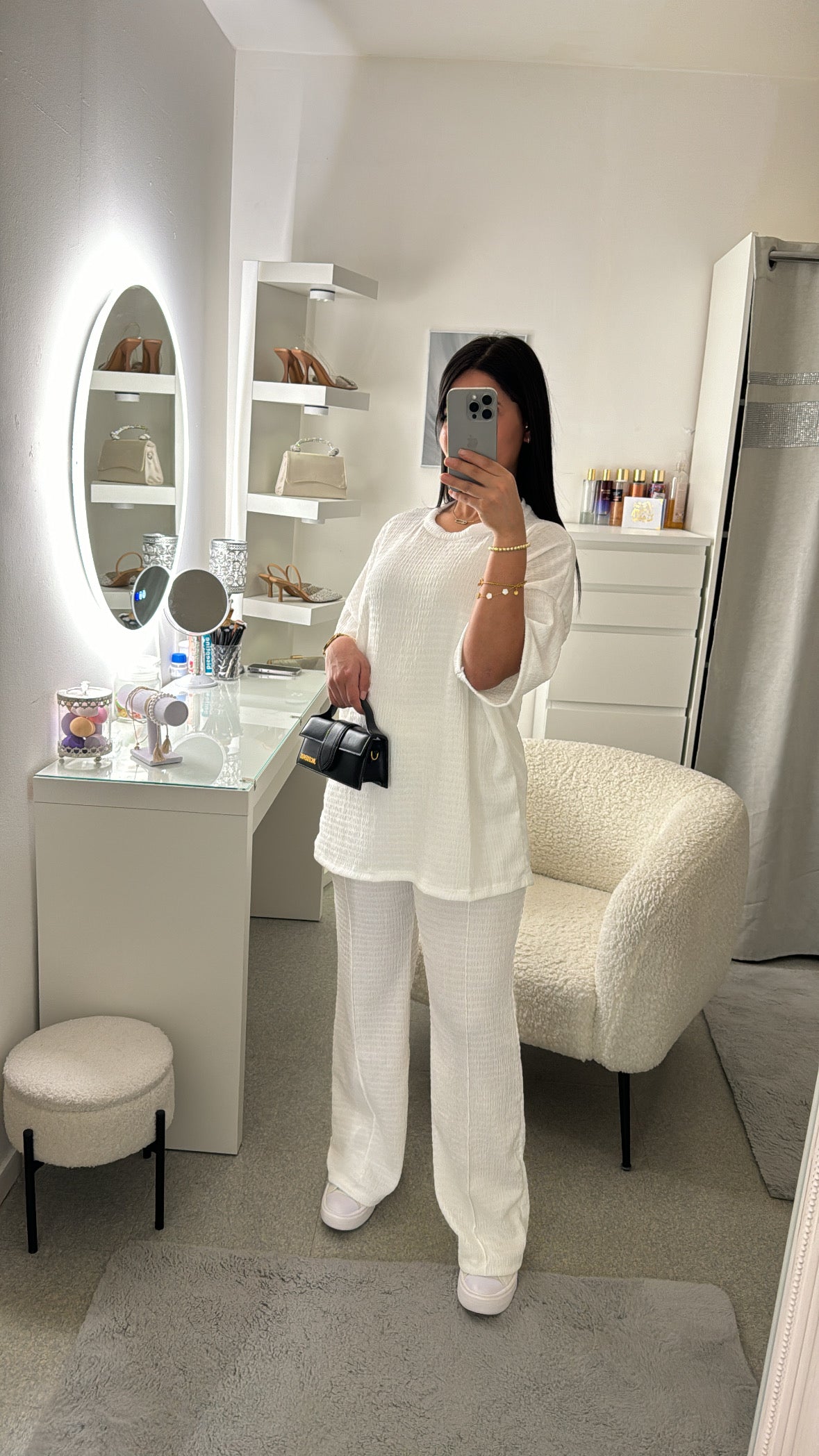 Ensemble tee shirt décontracté blanc