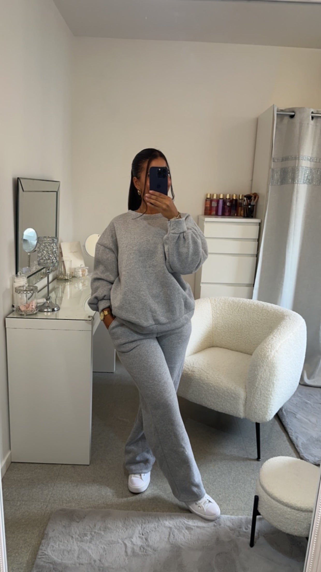 Ensemble jogging oversize gris