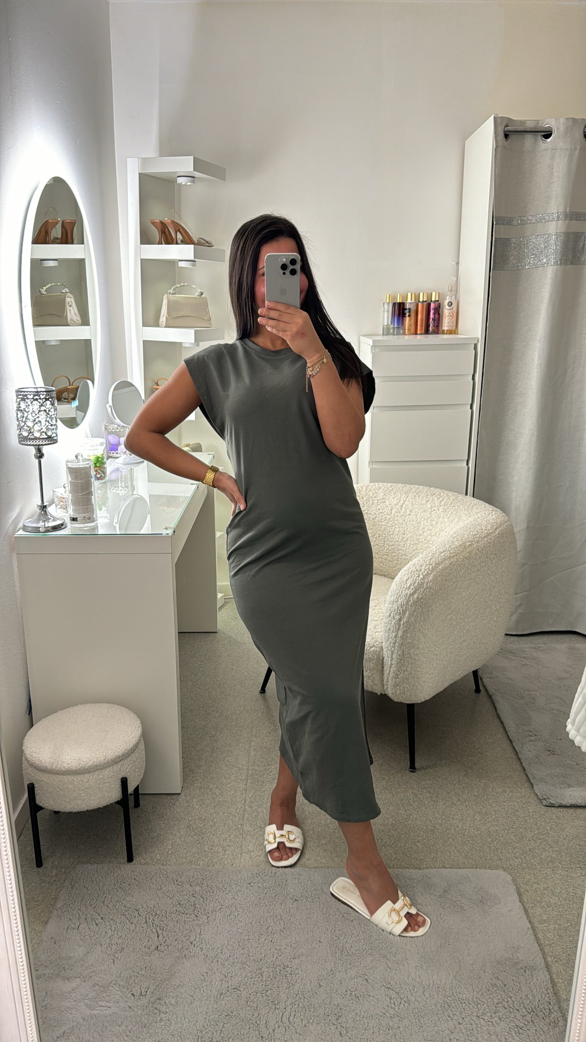 Robe tee shirt vert